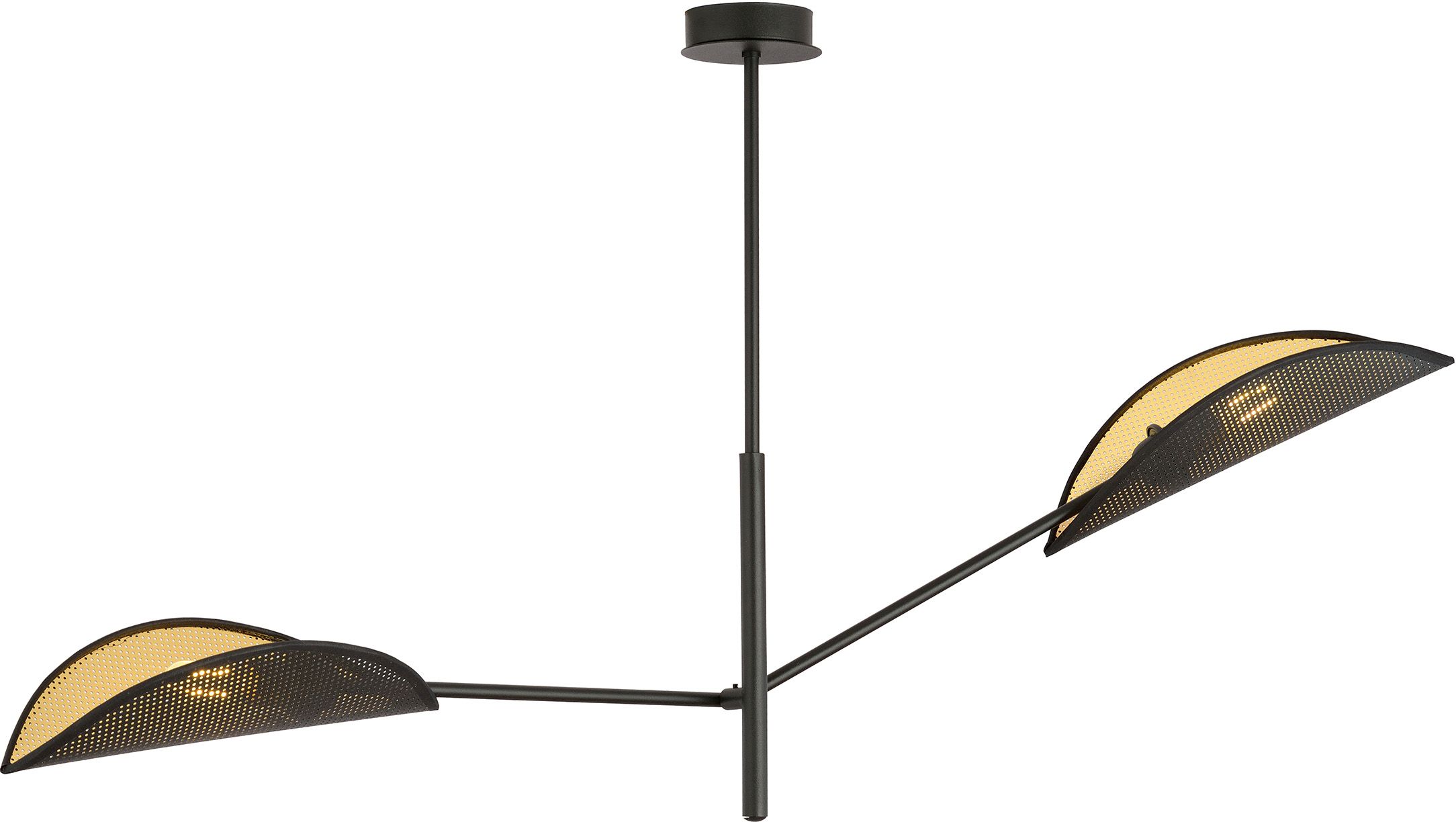 Emibig Vene Deckenlampe 2x10 W schwarz-gold 1158/2