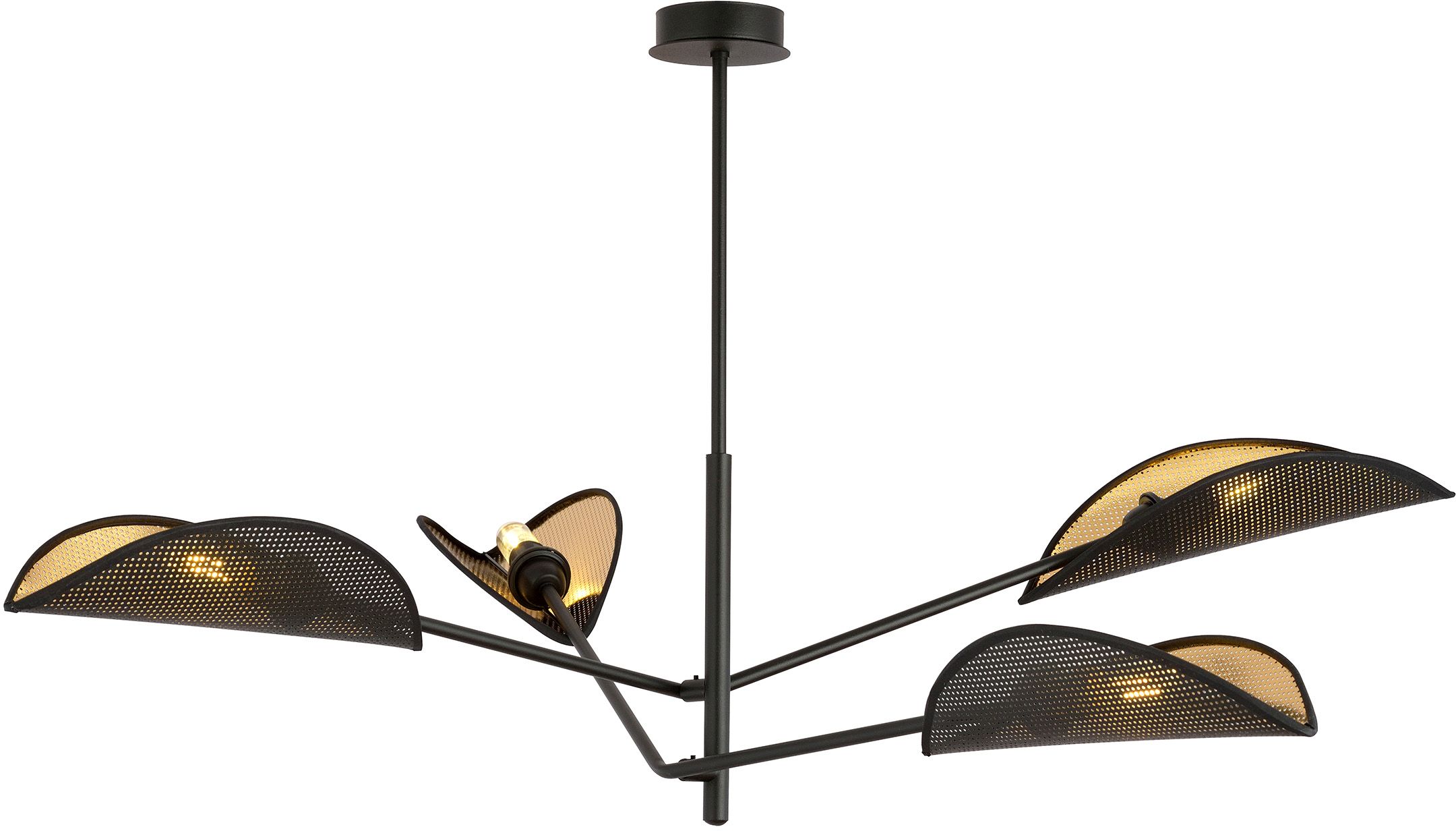 Emibig Vene Deckenlampe 4x10 W schwarz-gold 1158/4