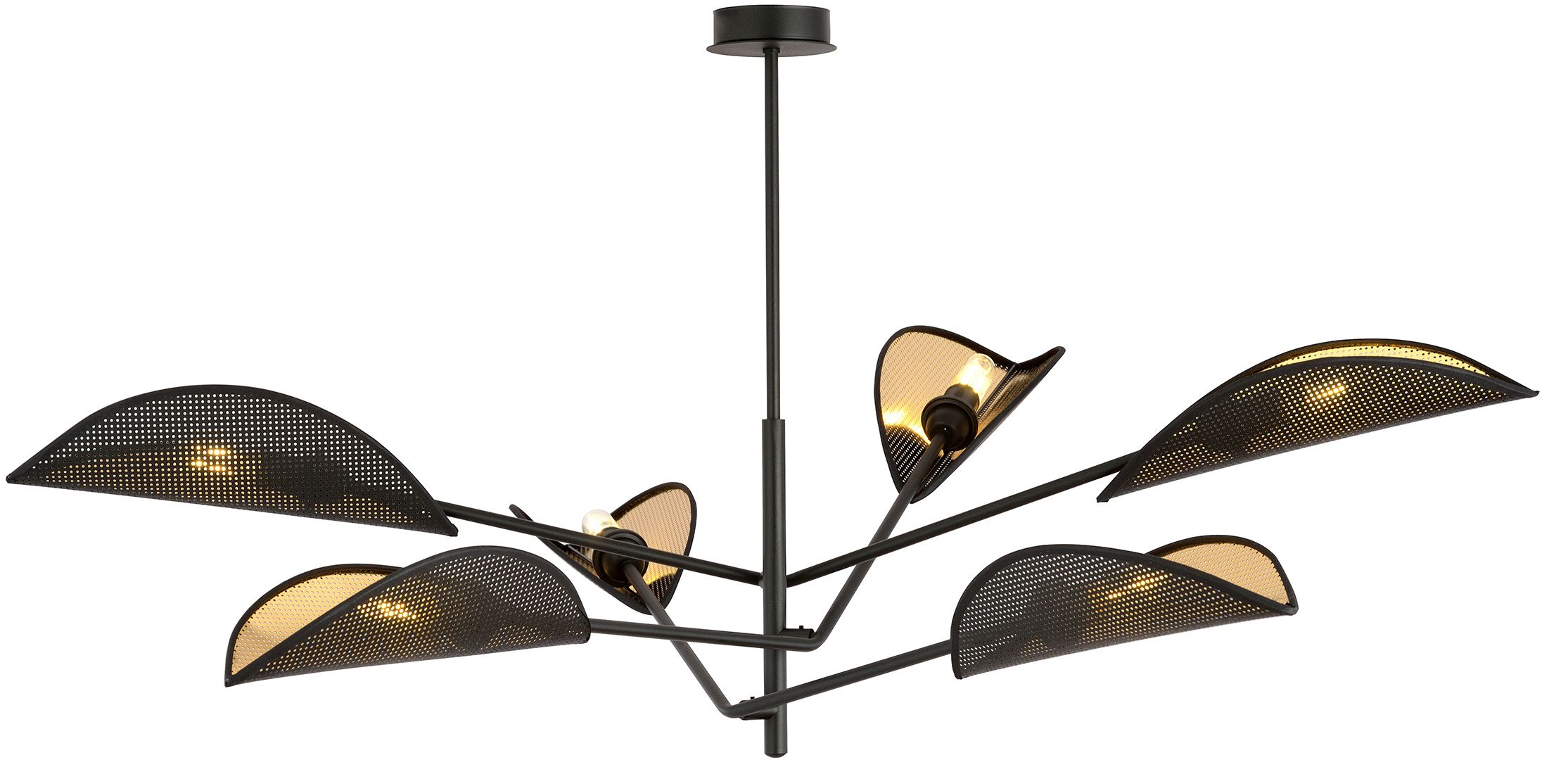 Emibig Vene Deckenlampe 6x10 W schwarz-gold 1158/6