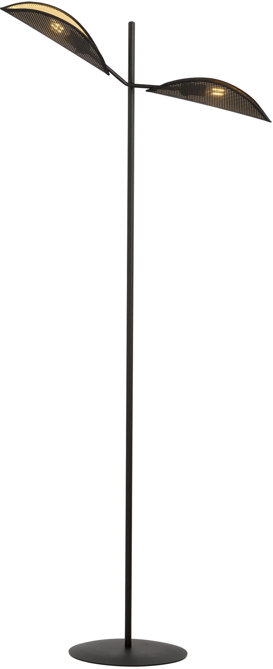 Emibig Vene Stehlampe 2x10 W schwarz-gold 1158/LP2