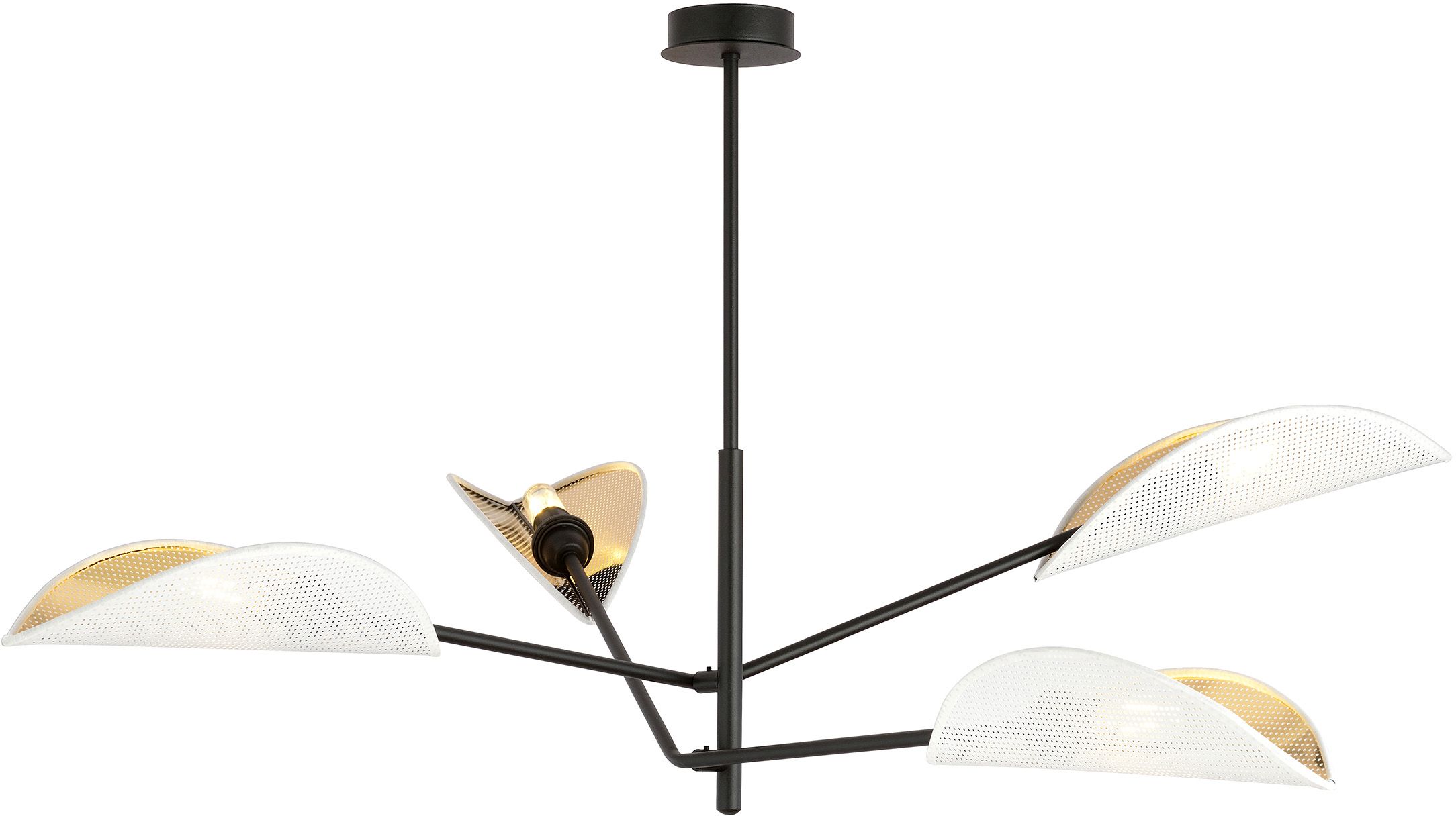 Emibig Vene Deckenlampe 4x10 W weiß-schwarz-gold 1159/4