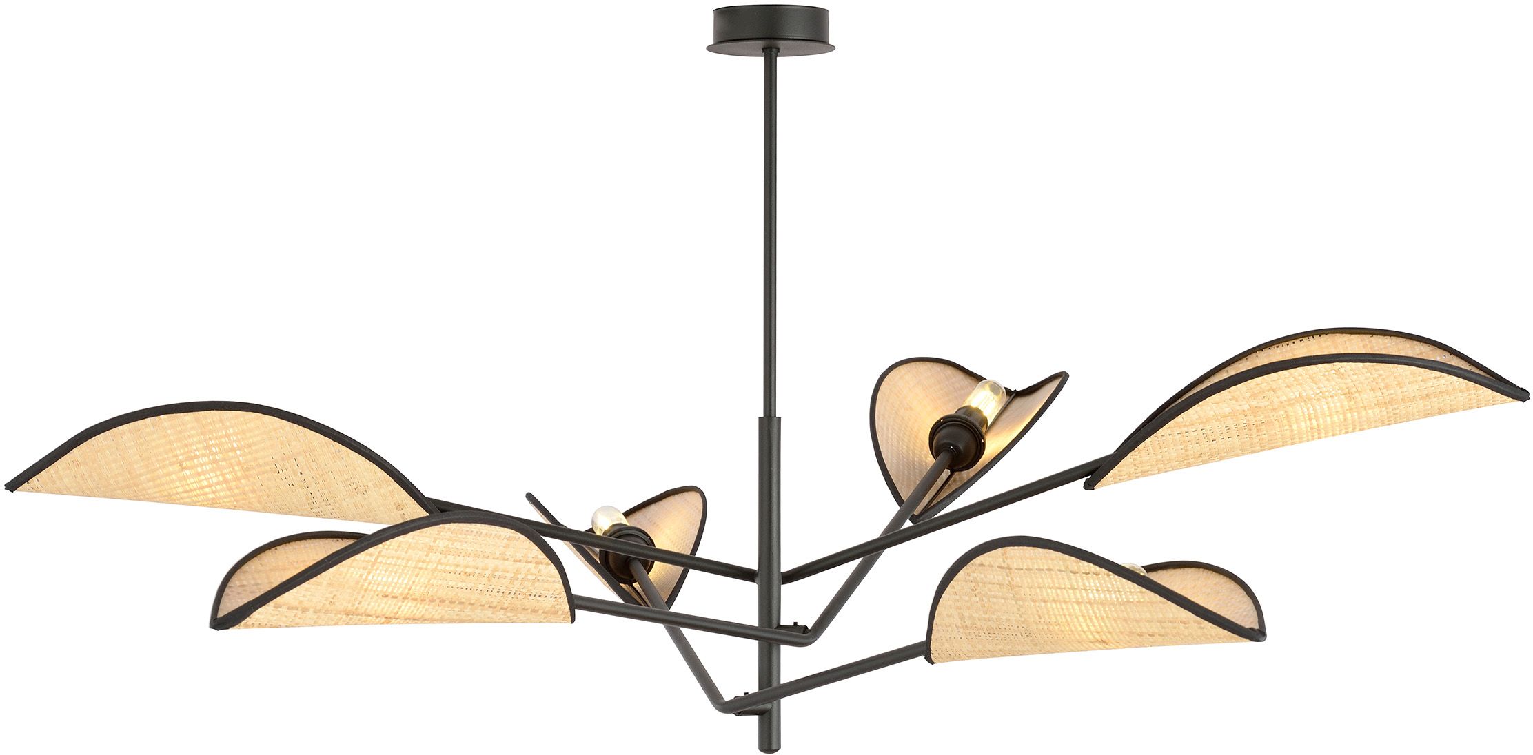 Emibig Vene Deckenlampe 6x10 W schwarz-beige 1160/6