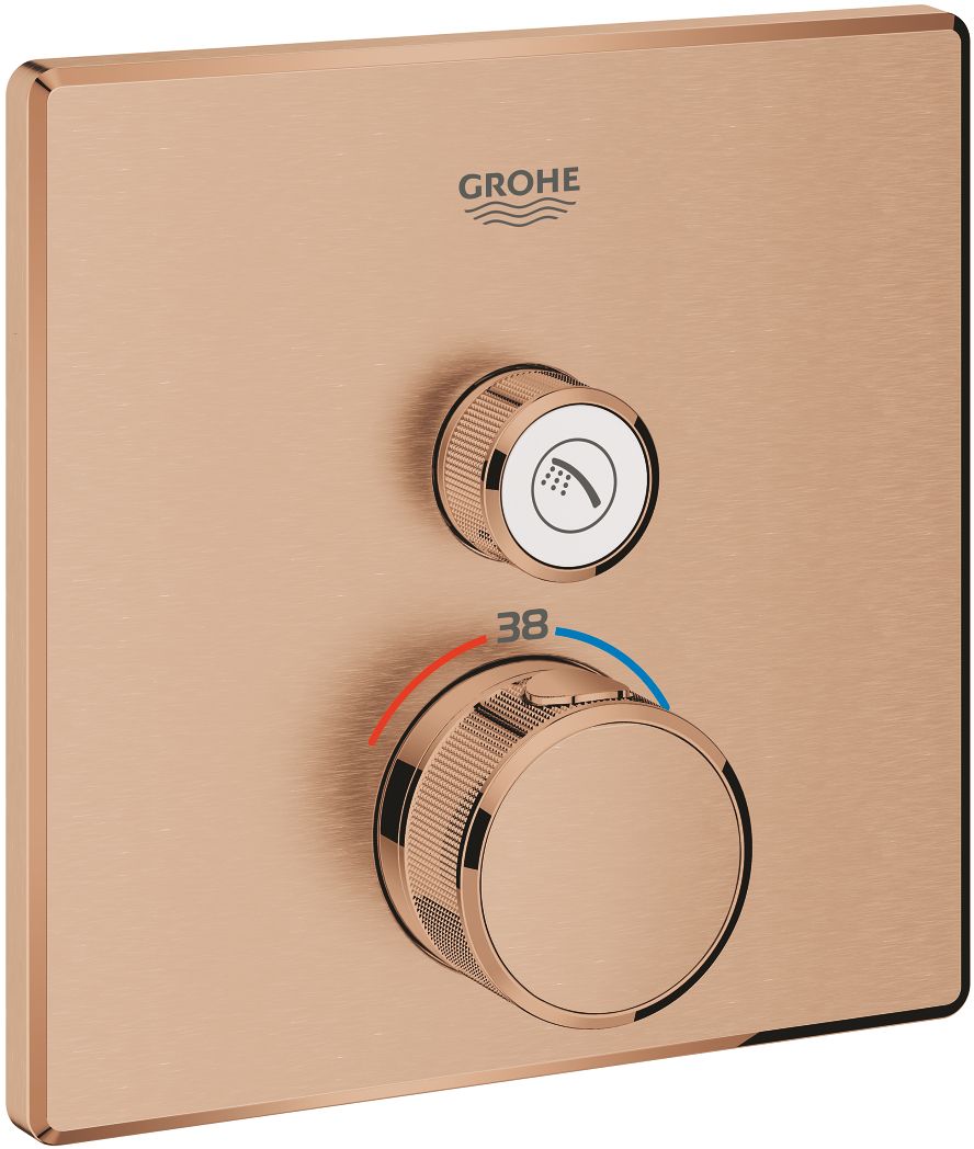 Grohe Grohtherm SmartControl Duschbatterie Unterputz mit Thermostat Brushed Warm Sunset 29123DL0