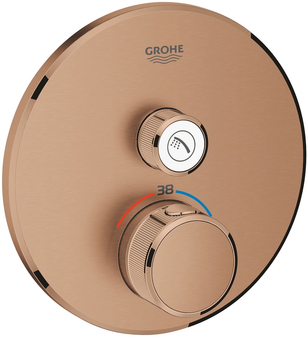 Grohe Grohtherm SmartControl Duschbatterie Unterputz mit Thermostat Brushed Warm Sunset 29118DL0