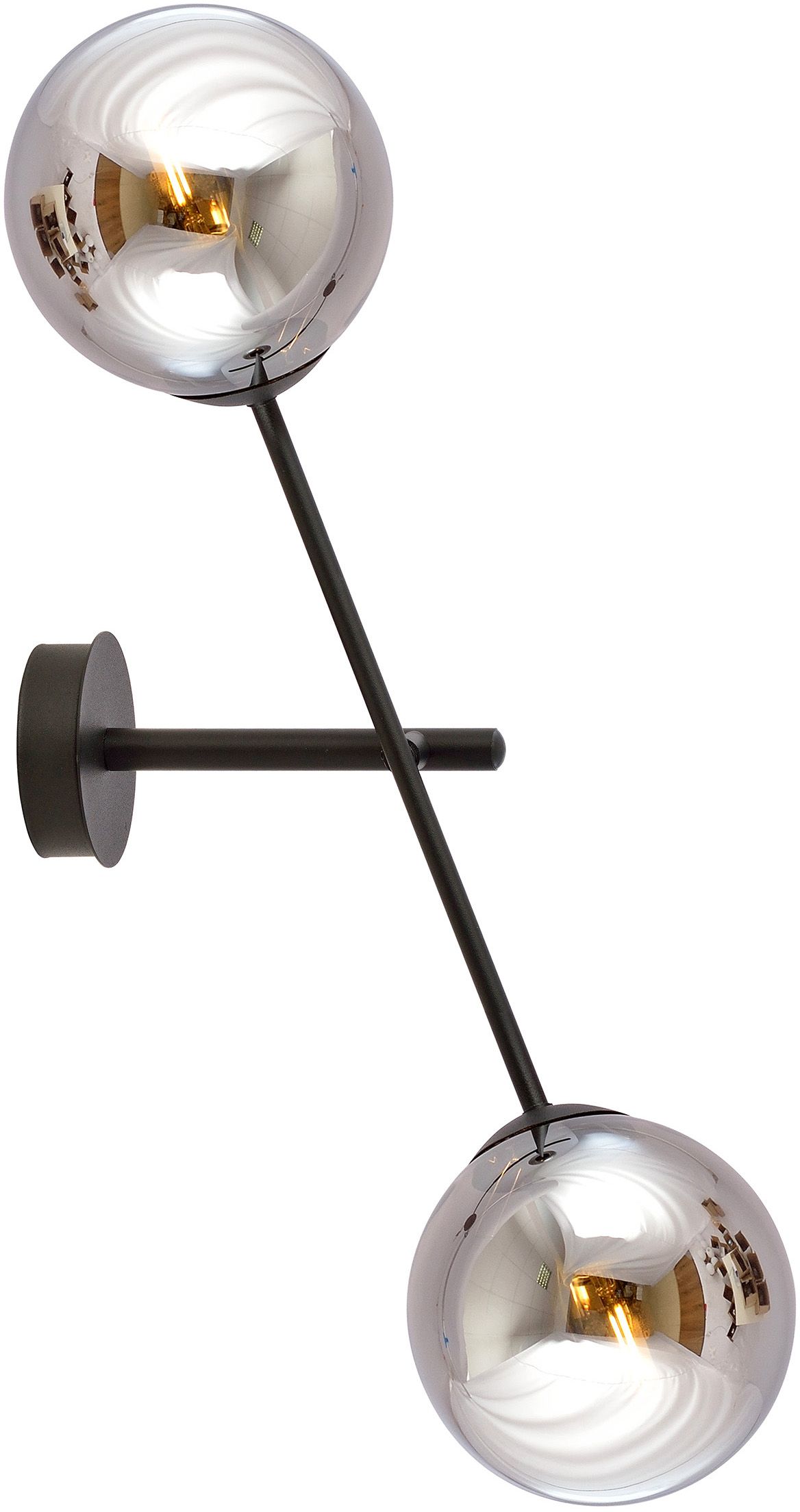 Emibig Linear Leuchter 2x10 W schwarz-graphit 1167/K2