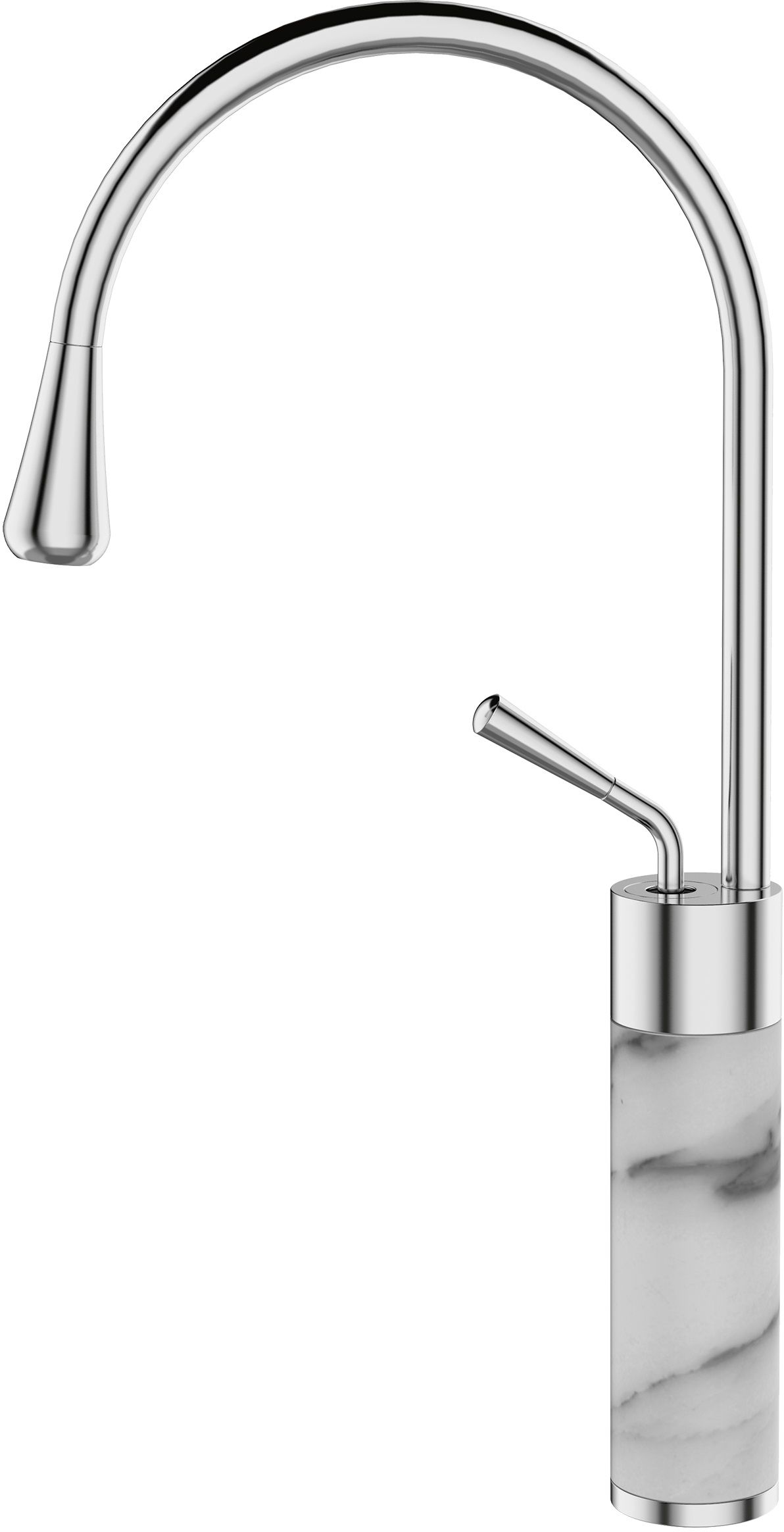 Invena Gabro waschtischarmatur Stehend chrom-weiß BU-33-W02