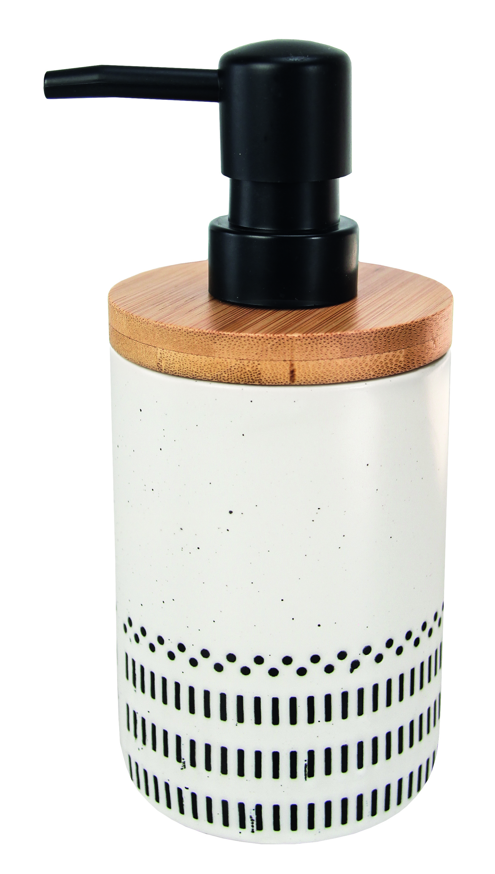 Kleine Wolke Alva Seifenspender 330 ml holz-schwarz-weiß 8095185854
