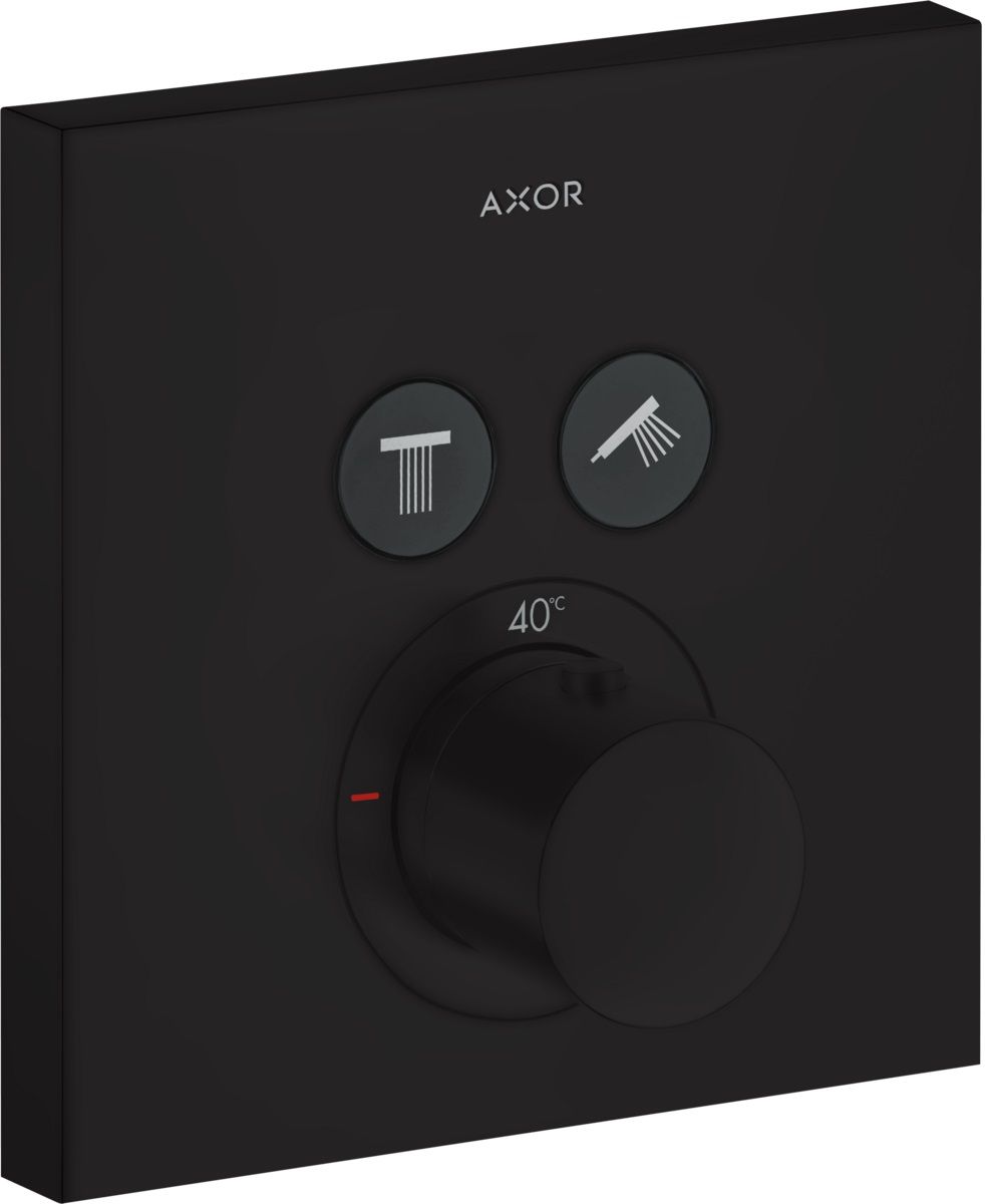 Axor ShowerSolutions Badewannen- und Duscharmatur Unterputz mit Thermostat schwarz 36715670
