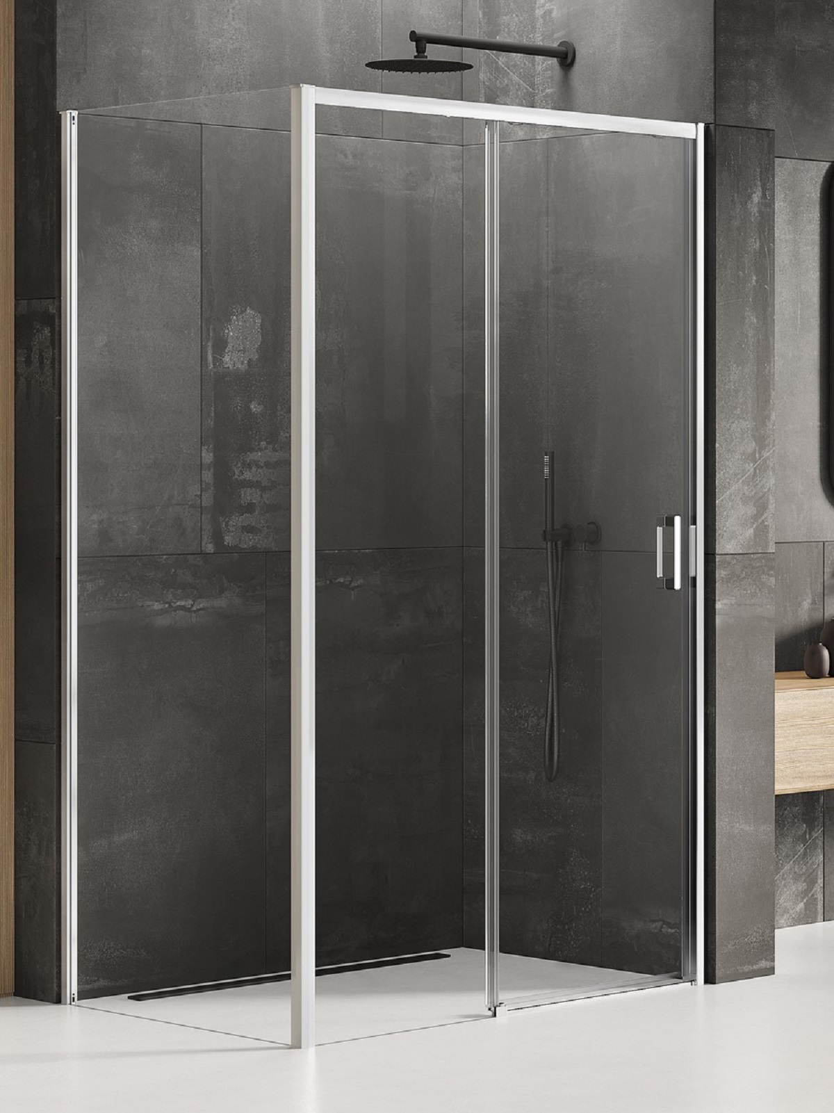 New Trendy Prime Dusche 160x100 cm rechteckig chrom Glanz/durchsichtiges Glas K-1223