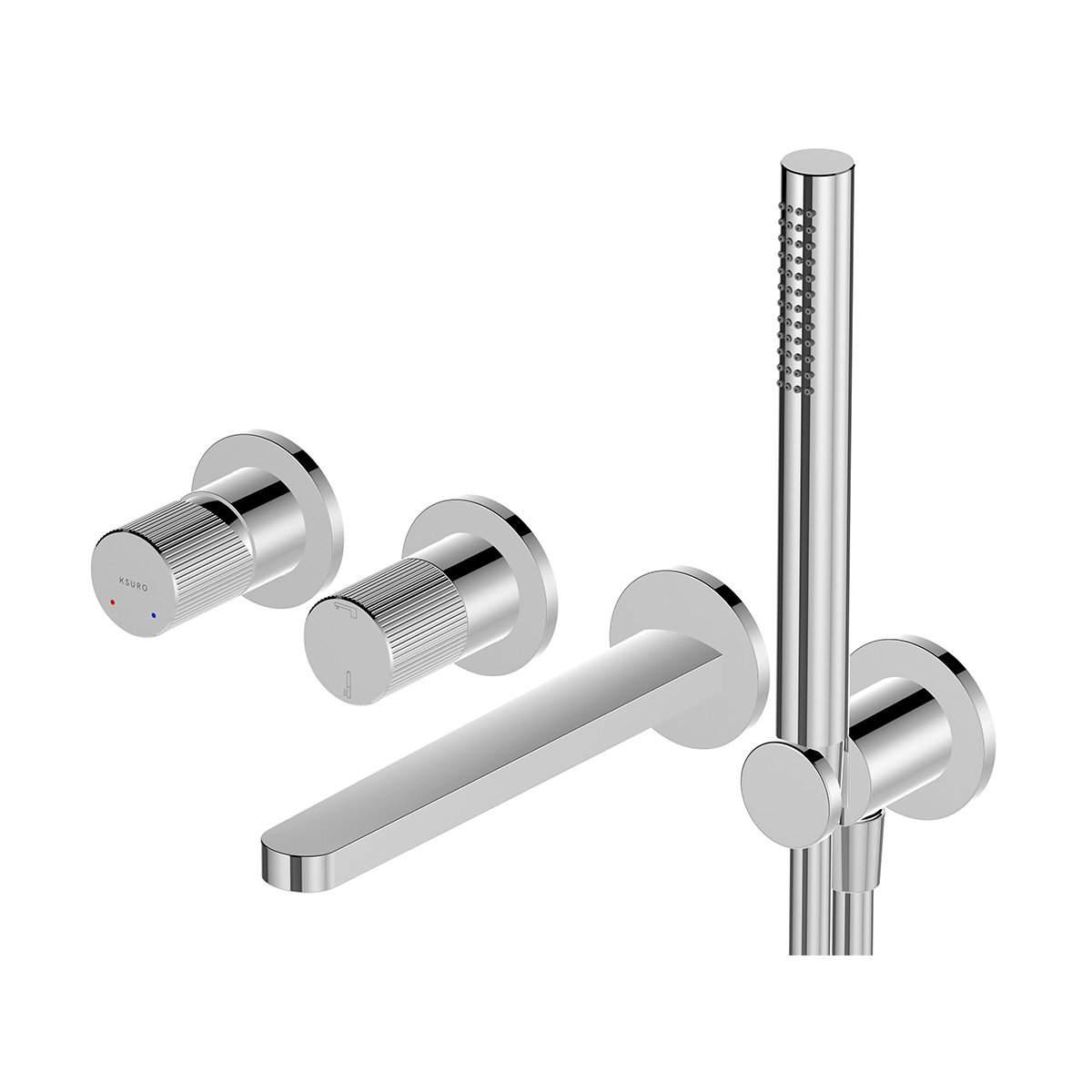 Ksuro 02 Badewannen- und Duscharmatur Unterputz chrom 13007010