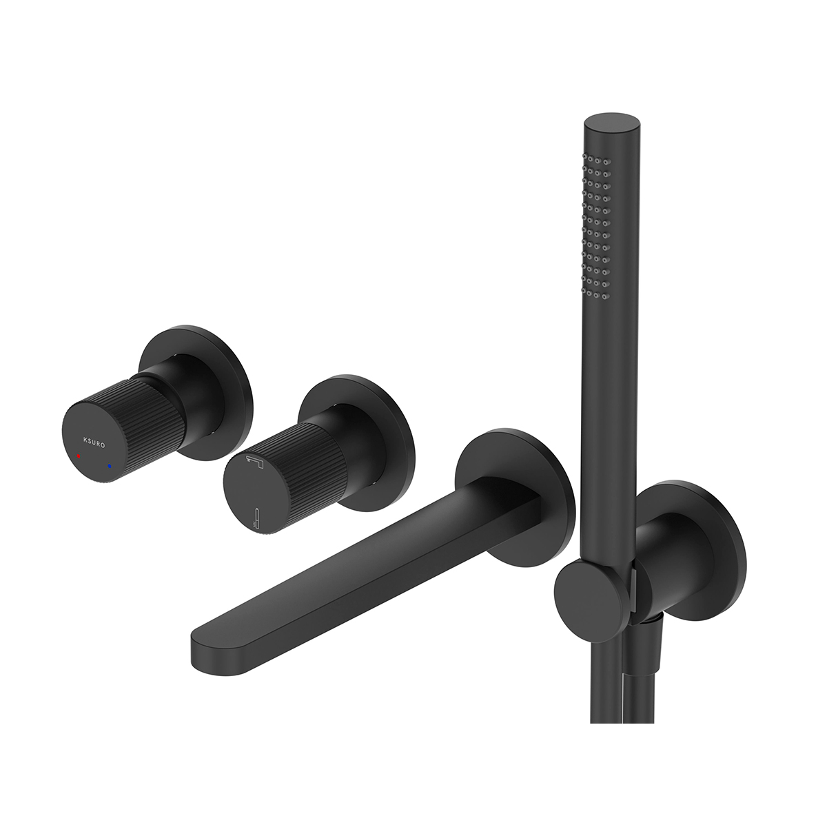 Ksuro 02 Badewannen- und Duscharmatur Unterputz schwarz 13007030