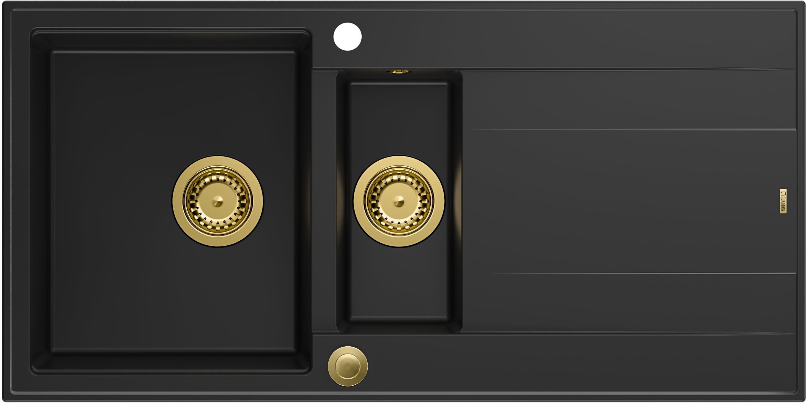 Quadron Evan GraniteQ-Spüle 100x50 cm schwarz HQE510050U7_PVDG1_P2O