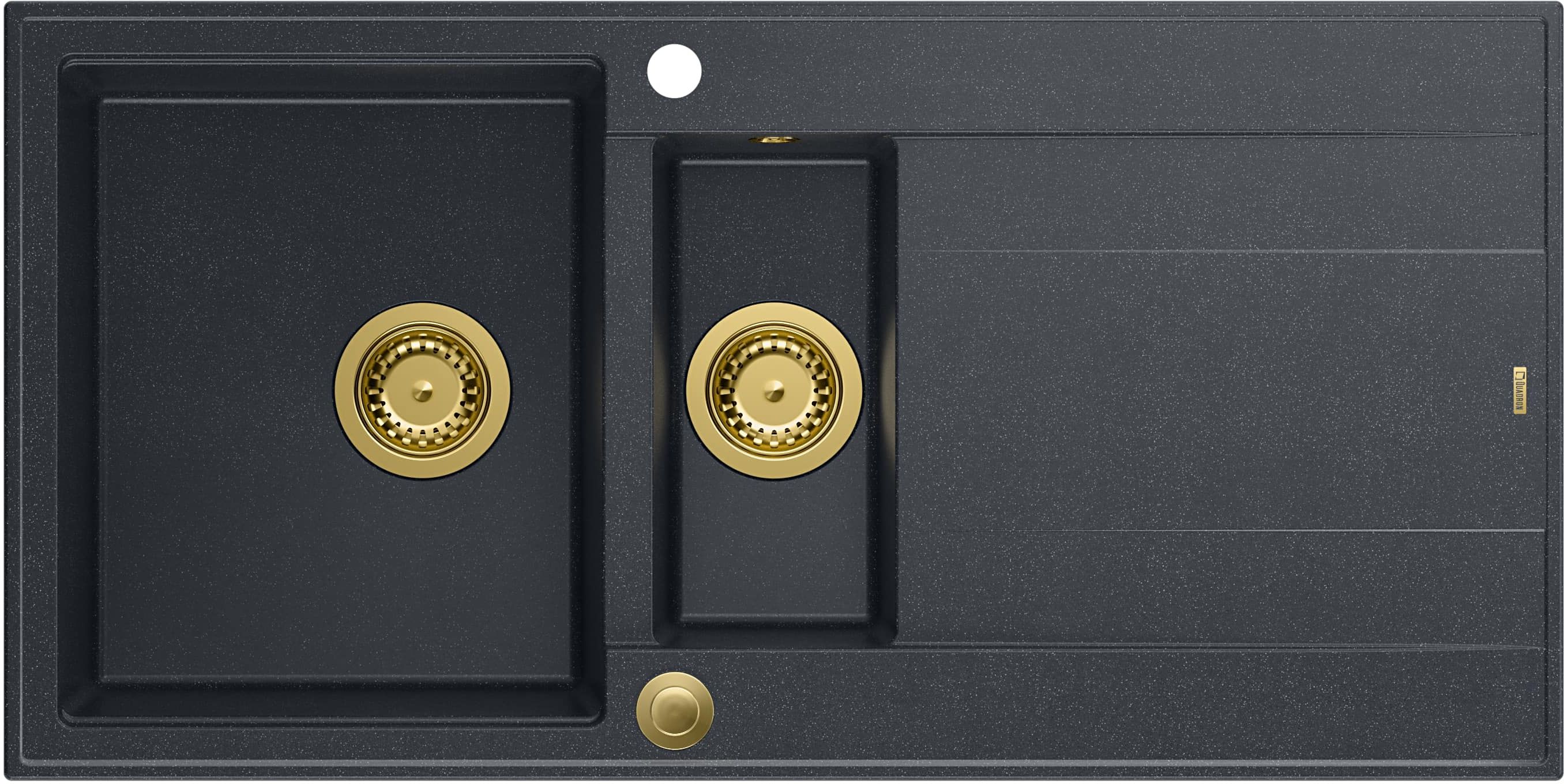 Quadron Evan GraniteQ-Spüle 100x50 cm schwarz HQE510050U8_PVDG1_P2O
