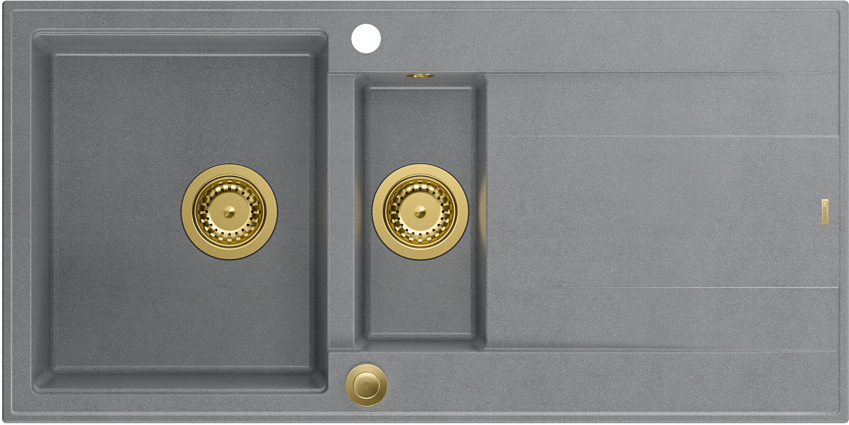 Quadron Evan GraniteQ-Spüle 100x50 cm grau/graphit/onyx HQE5510050U5_PVDG1_P2O