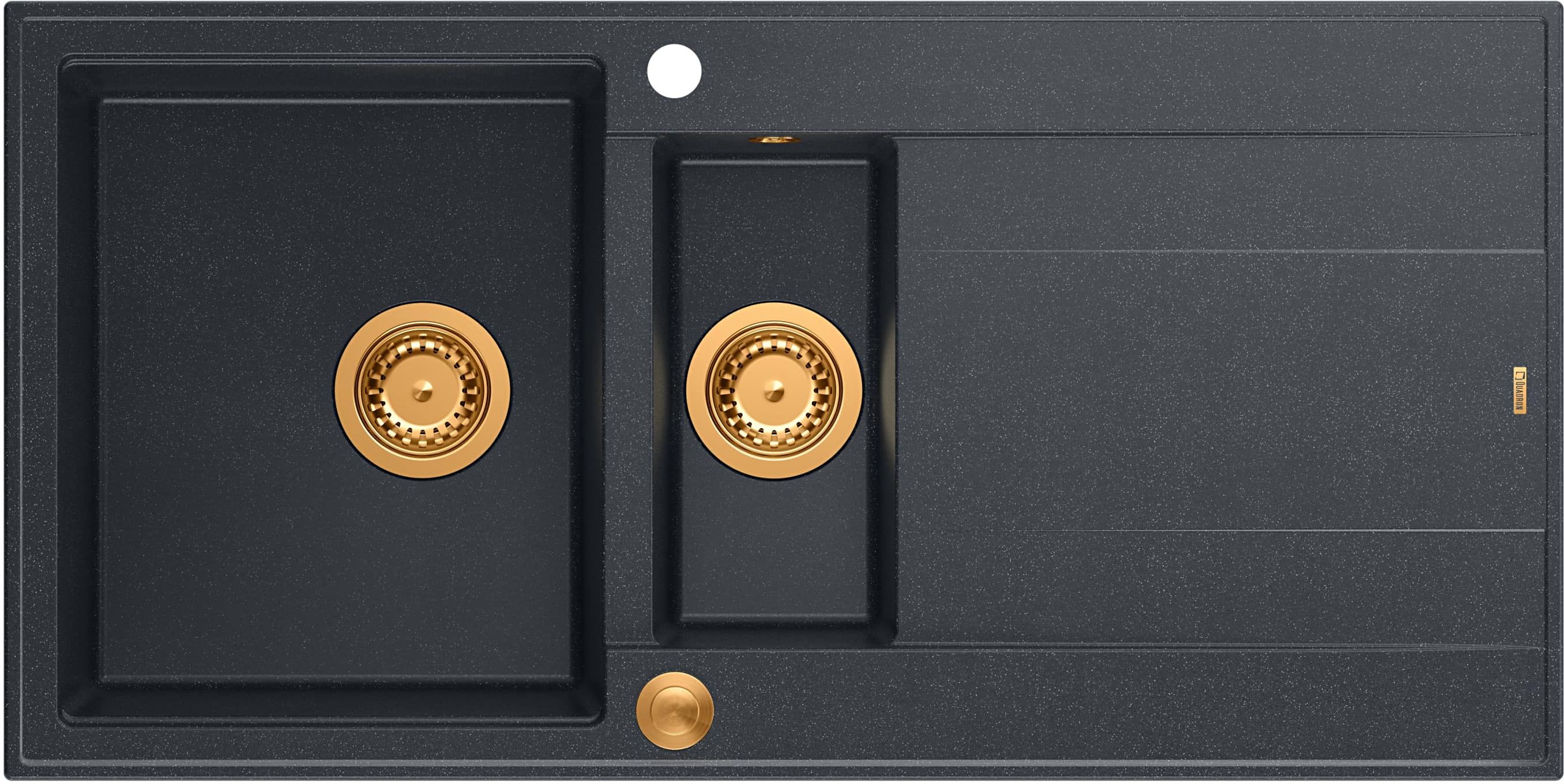 Quadron Evan GraniteQ-Spüle 100x50 cm schwarz HQE5510050U8_PVDC1_P2O