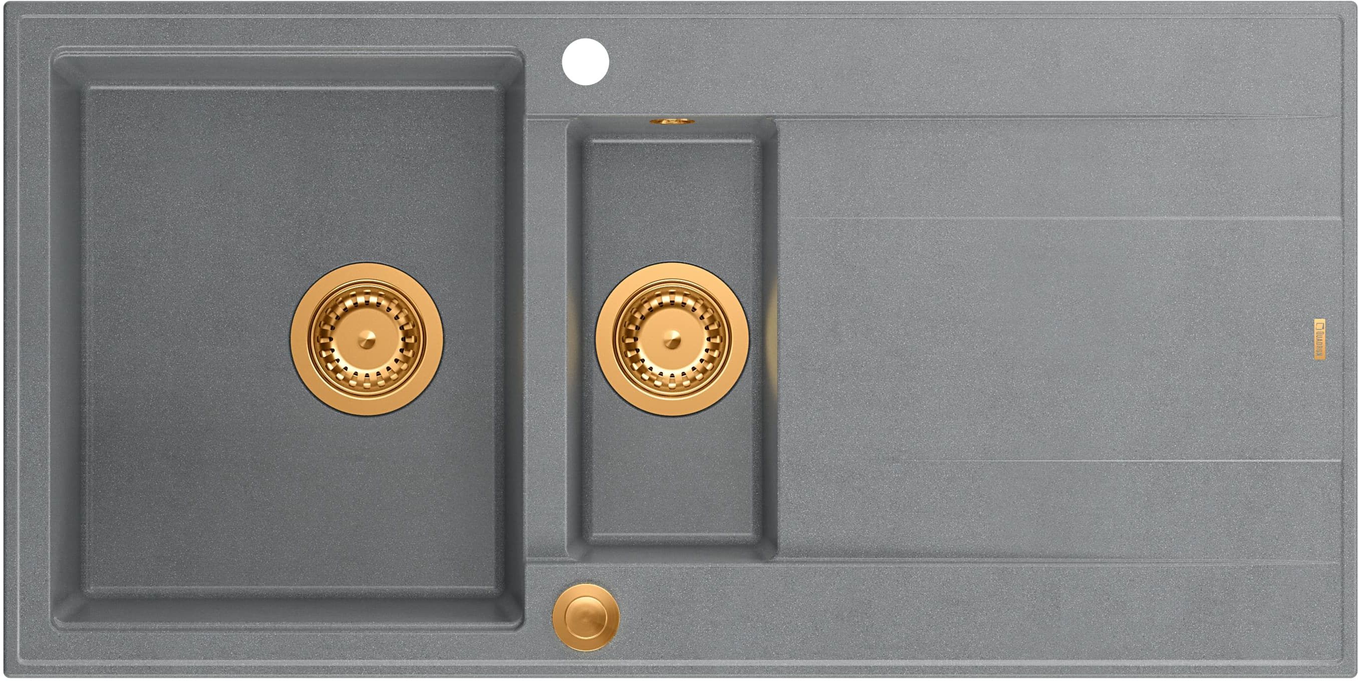 Quadron Evan GraniteQ-Spüle 100x50 cm grau/graphit/onyx HQE5510050U5_PVDC1_P2O