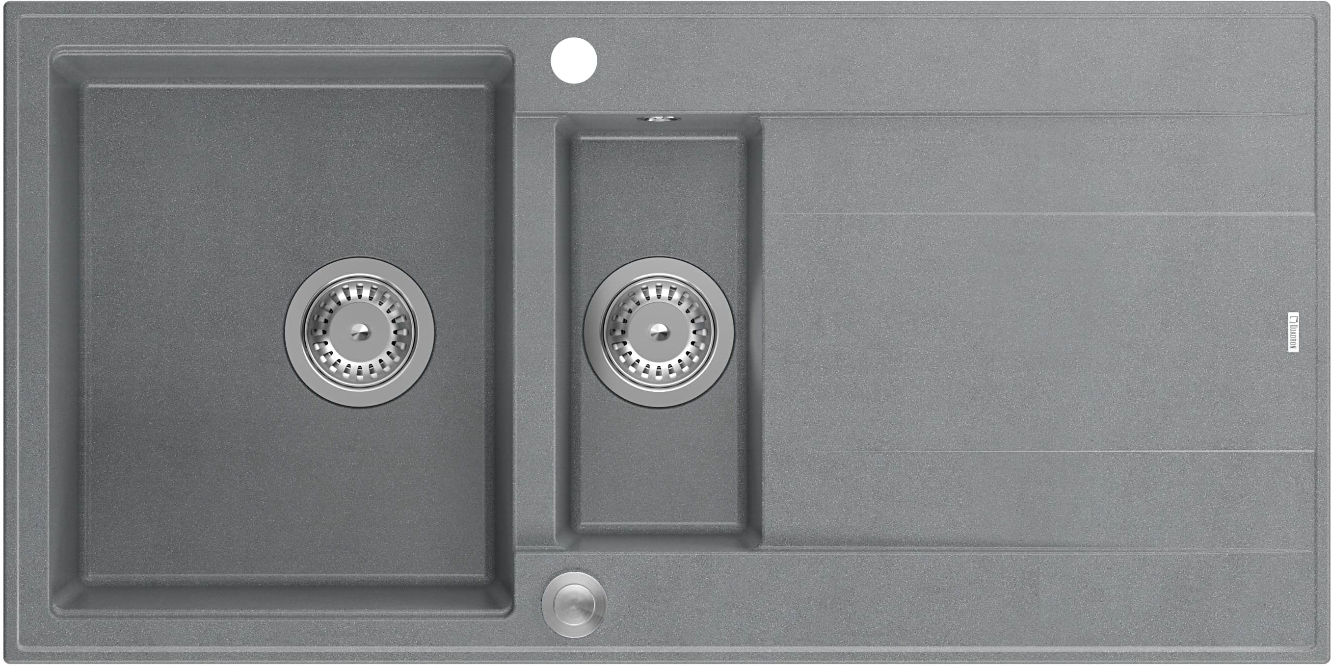 Quadron Evan GraniteQ-Spüle 100x50 cm grau/graphit/onyx HQE5510050U5_BS_P2O