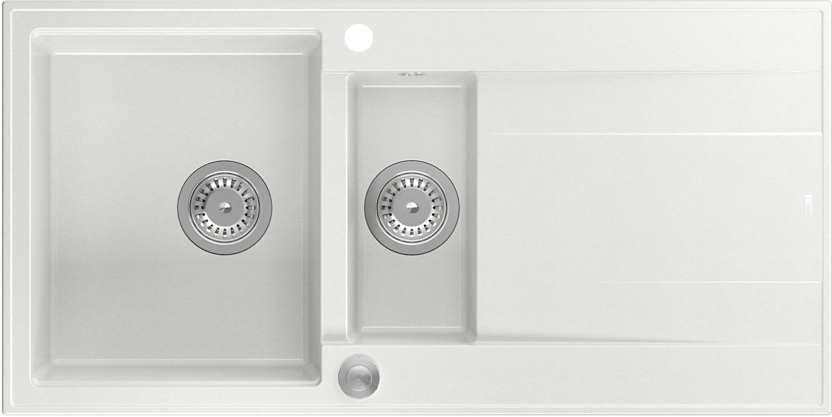 Quadron Evan GraniteQ-Spüle 100x50 cm weiß HQE510050U1_BS_P2O