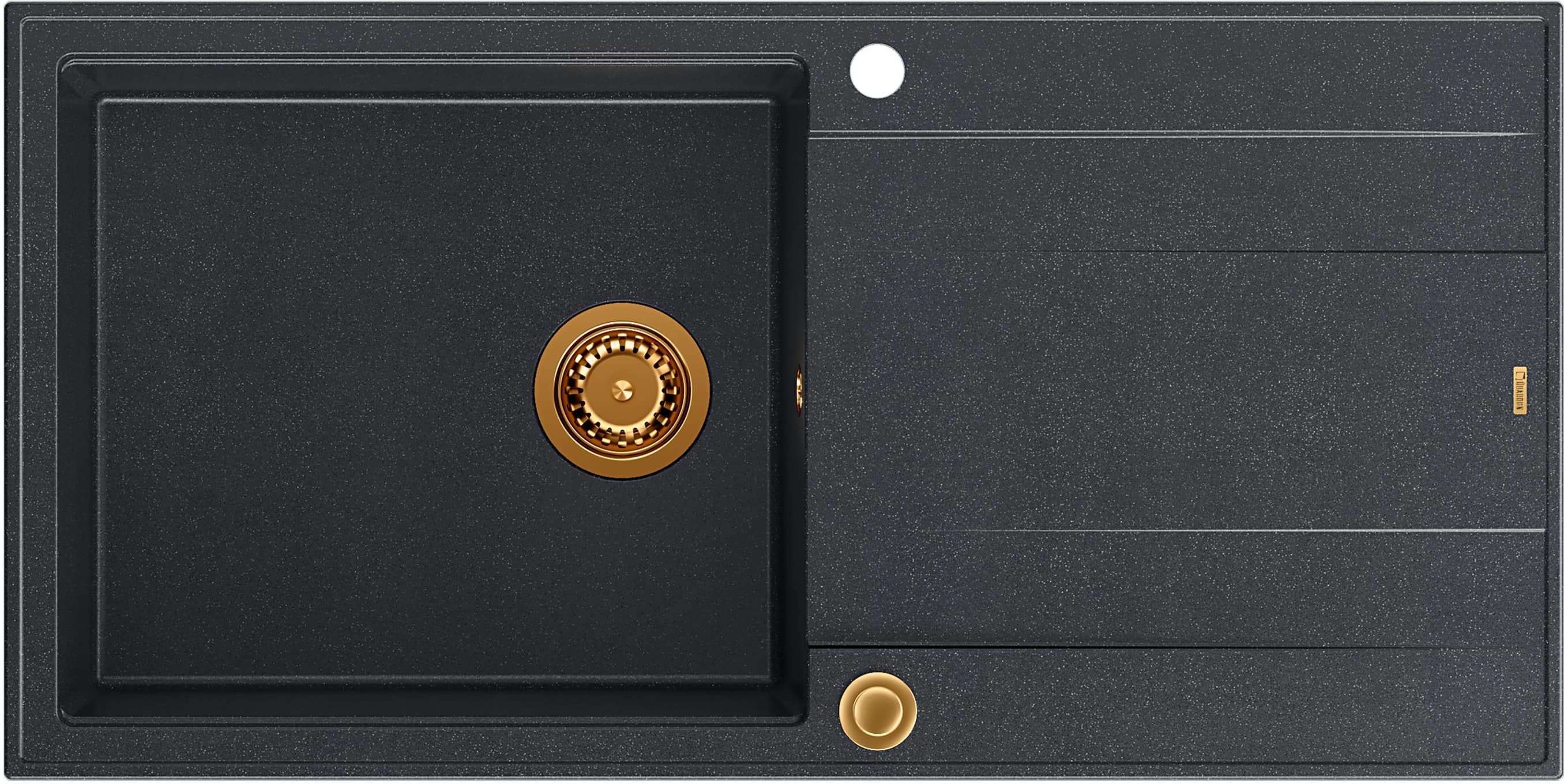 Quadron Evan GraniteQ-Spüle 100x50 cm schwarz HCQE10050U8_PVDC1_P2O