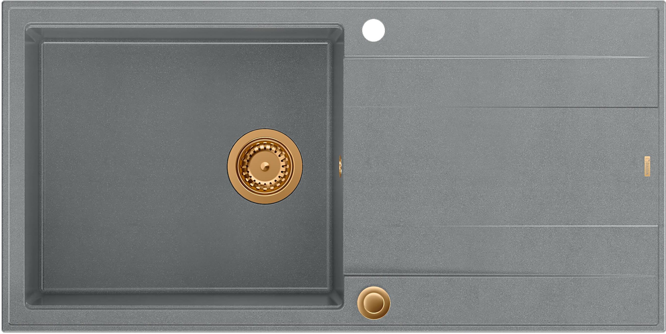 Quadron Evan GraniteQ-Spüle 100x50 cm grau/graphit/onyx HCQE10050U5_PVDC1_P2O