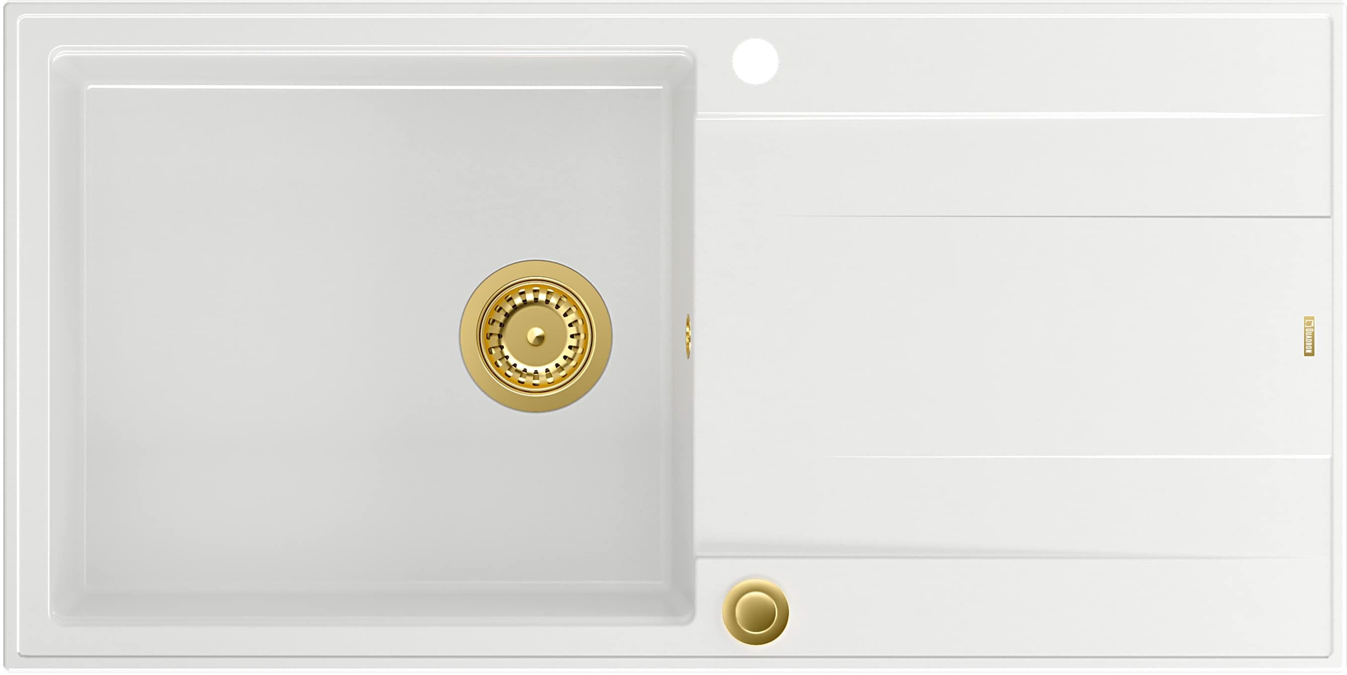 Quadron Evan GraniteQ-Spüle 100x50 cm weiß HCQE10050U1_PVDG1_P2O