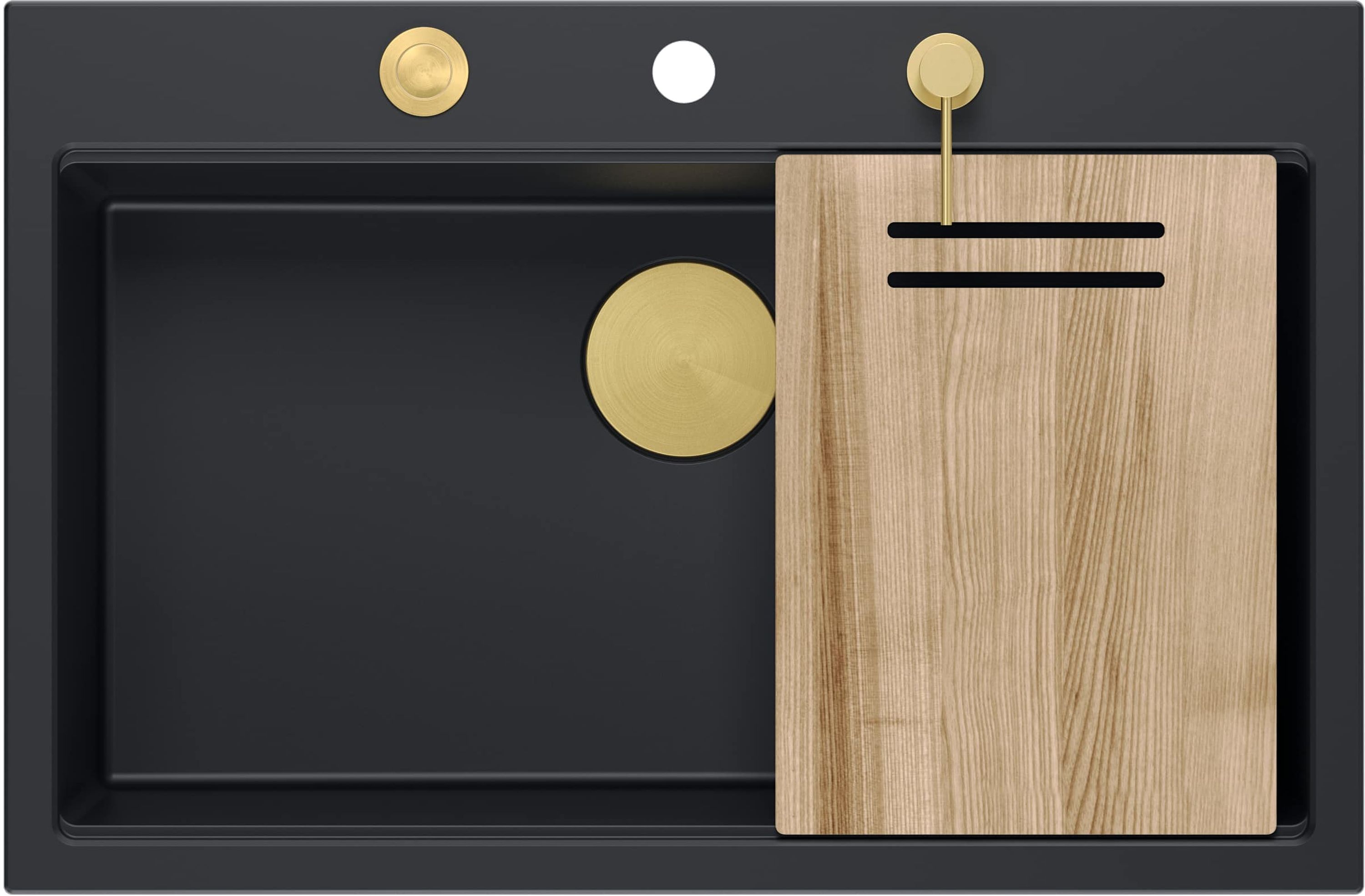 Quadron Marc GraniteQ-Spüle 76x50 cm schwarz HQM7650U7_PVDG1