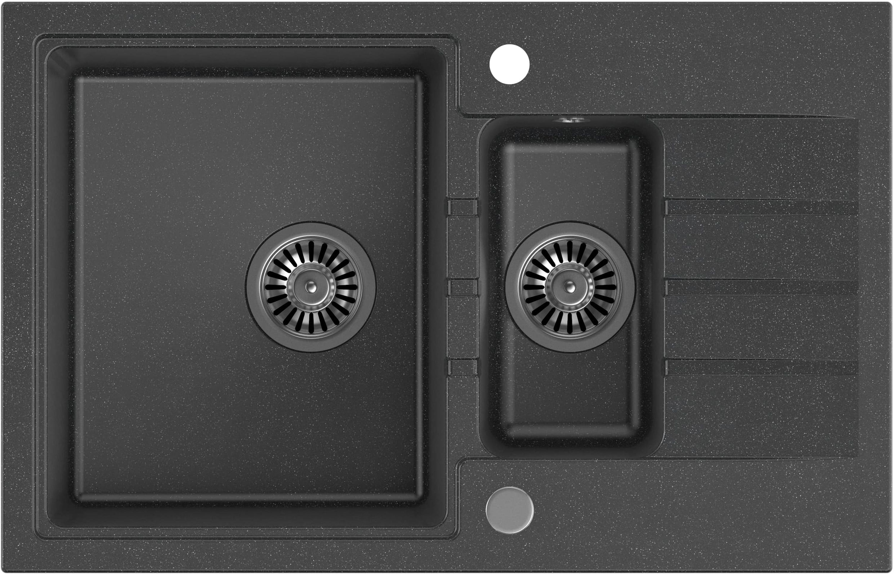 Quadron Peter GraniteQ-Spüle 78x50 cm schwarz HCQP57850CZK