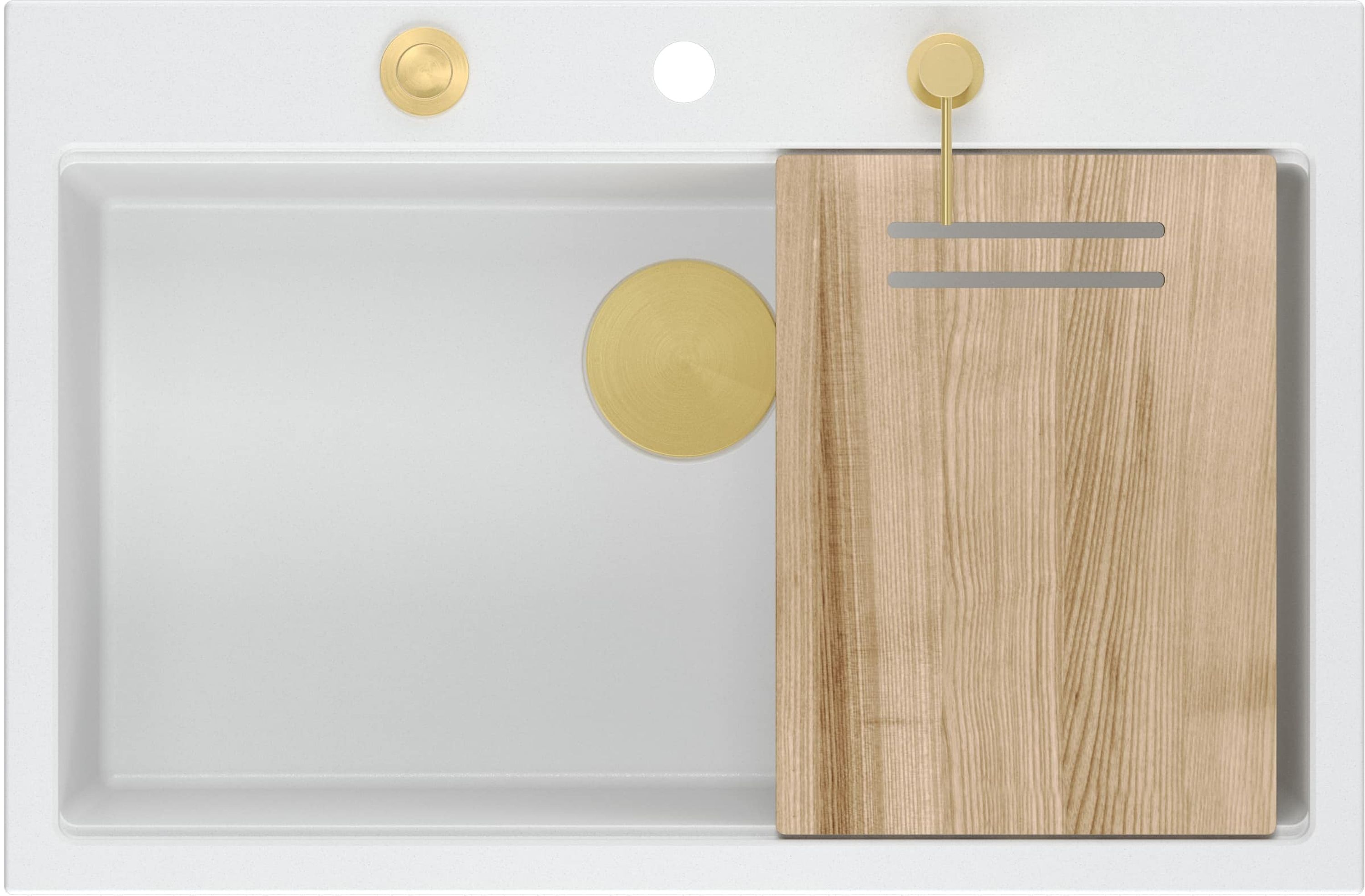 Quadron Marc GraniteQ-Spüle 76x50 cm weiß HQM7650U1_PVDG1