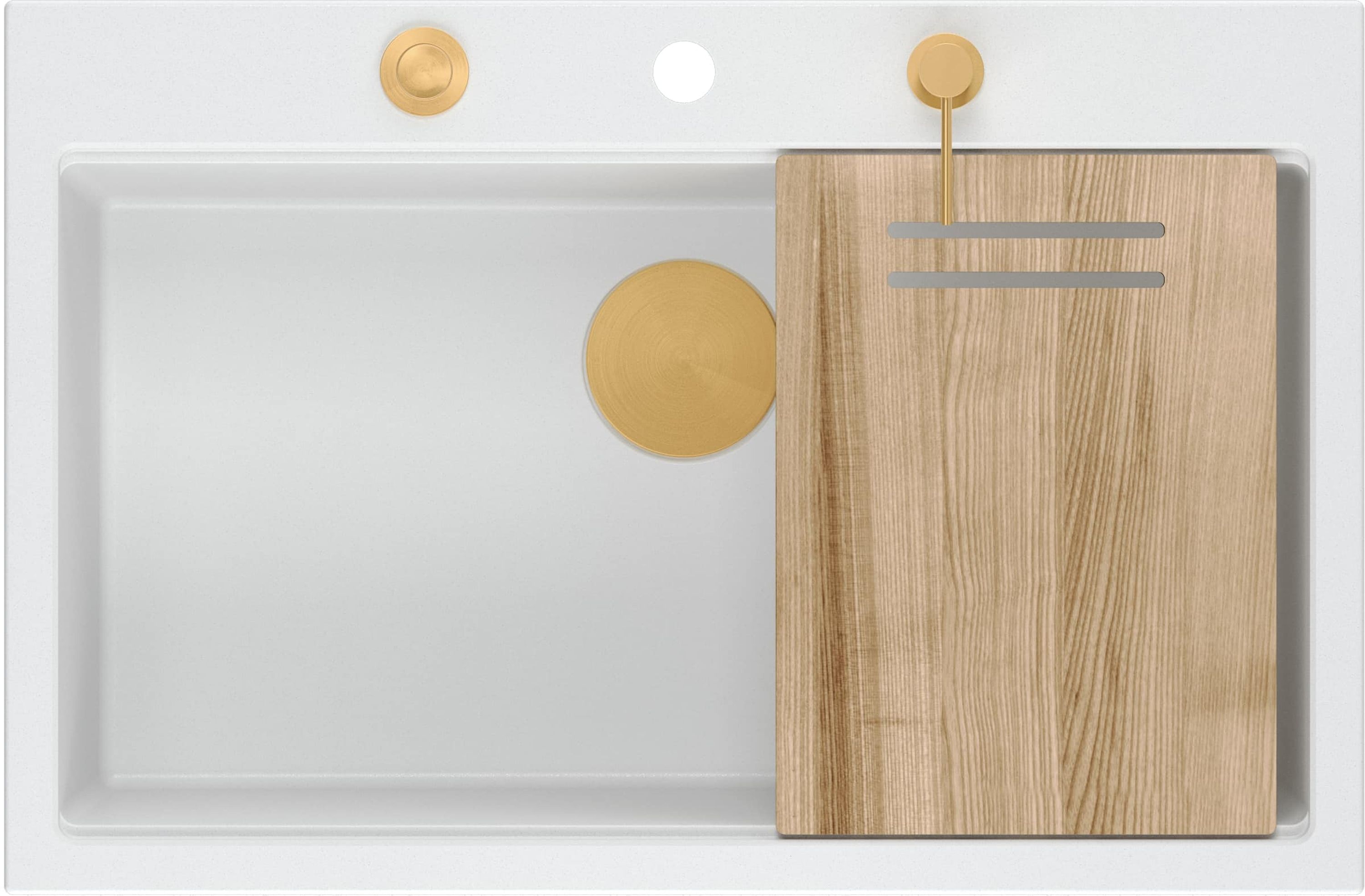 Quadron Marc GraniteQ-Spüle 76x50 cm weiß HQM7650U1_PVDC1