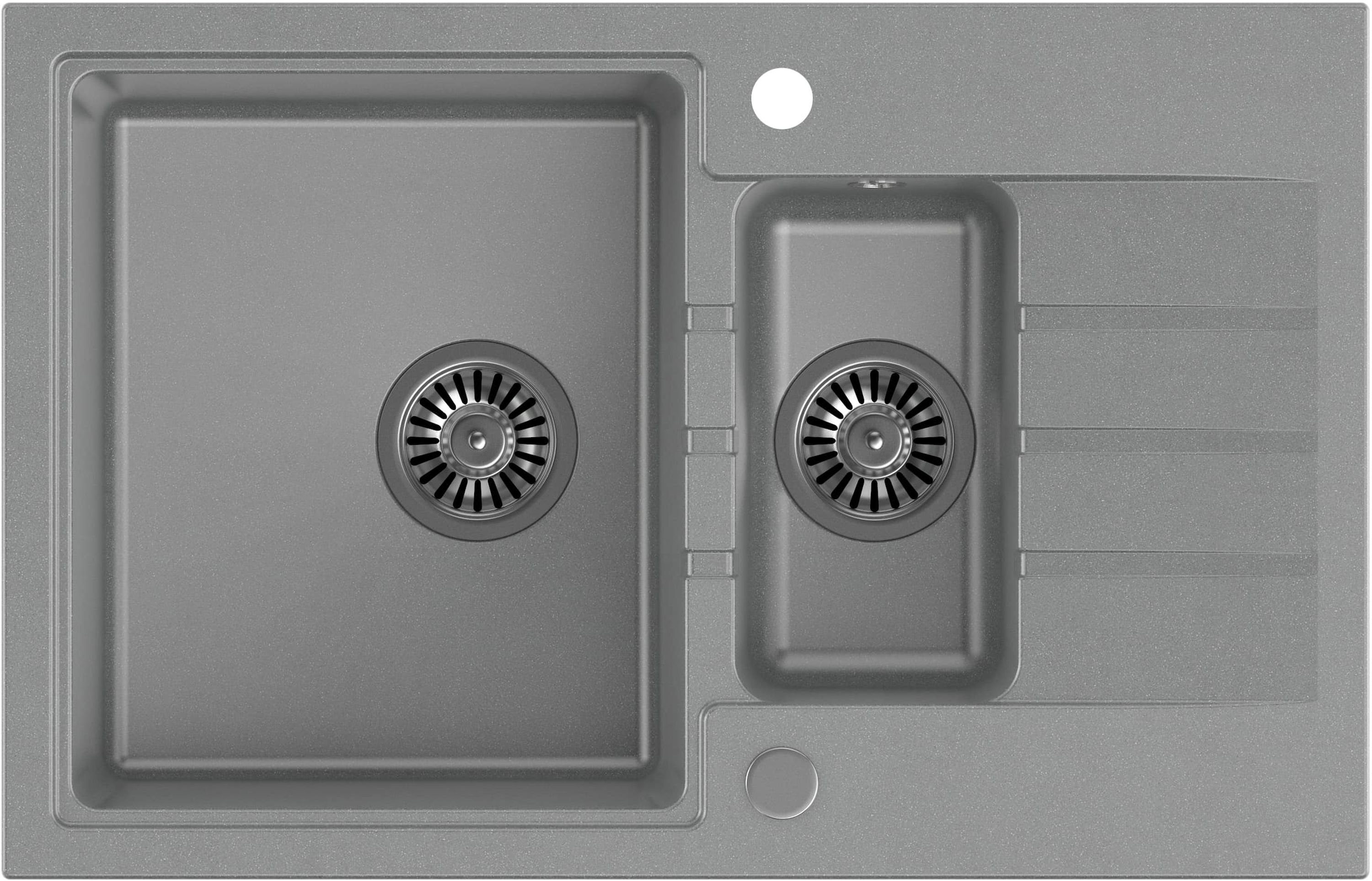 Quadron Peter GraniteQ-Spüle 78x50 cm grau/graphit/onyx HCQP57850SZK