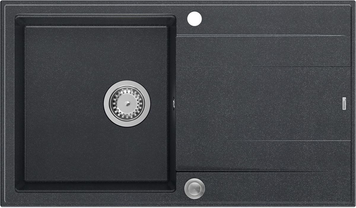 Quadron Evan GraniteQ-Spüle 86x50 cm schwarz HCQE8650U8_BS_P2O