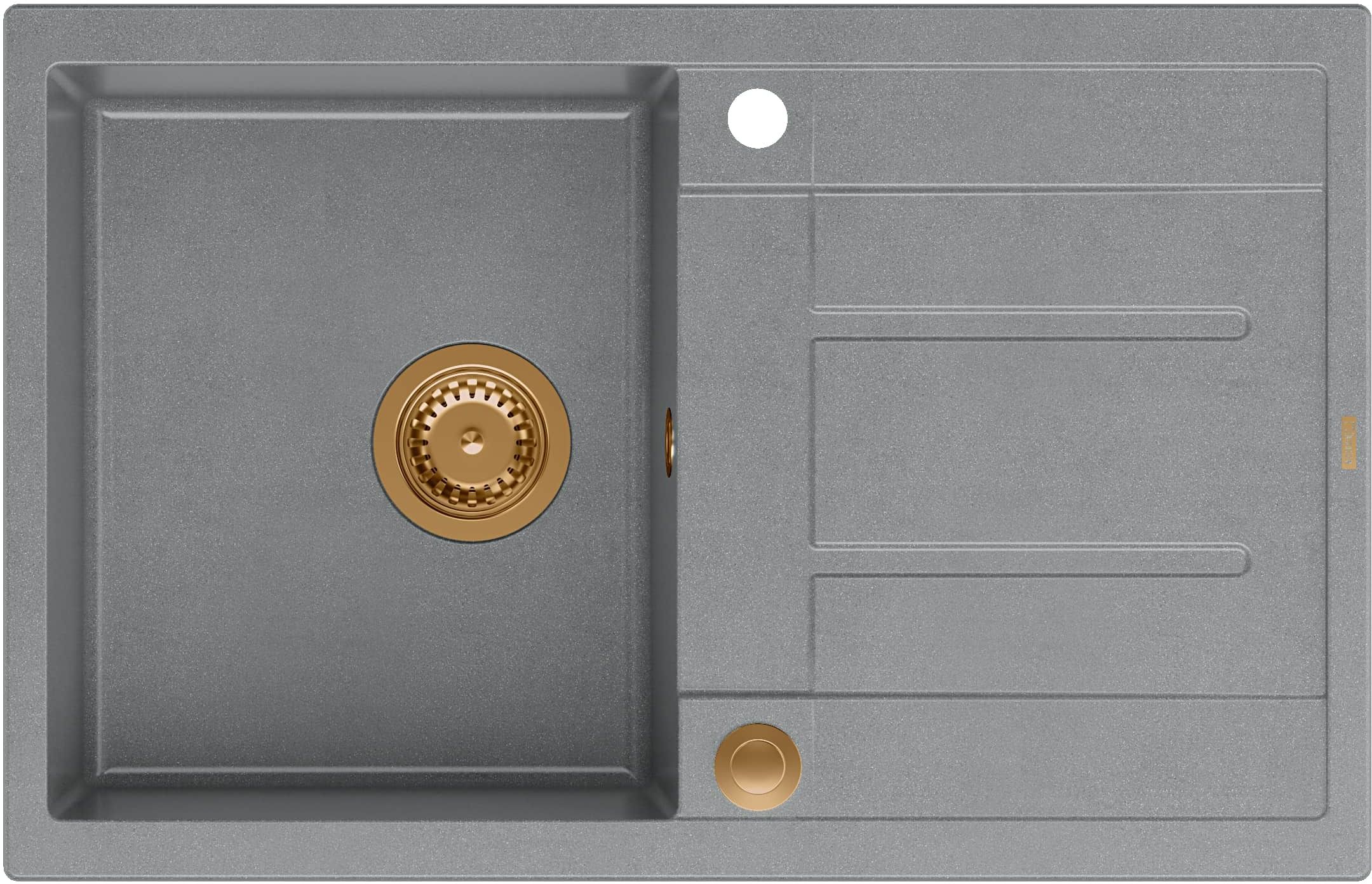 Quadron Morgan GraniteQ-Spüle 78x50 cm grau/graphit/onyx HB8203U5-C1_P2O