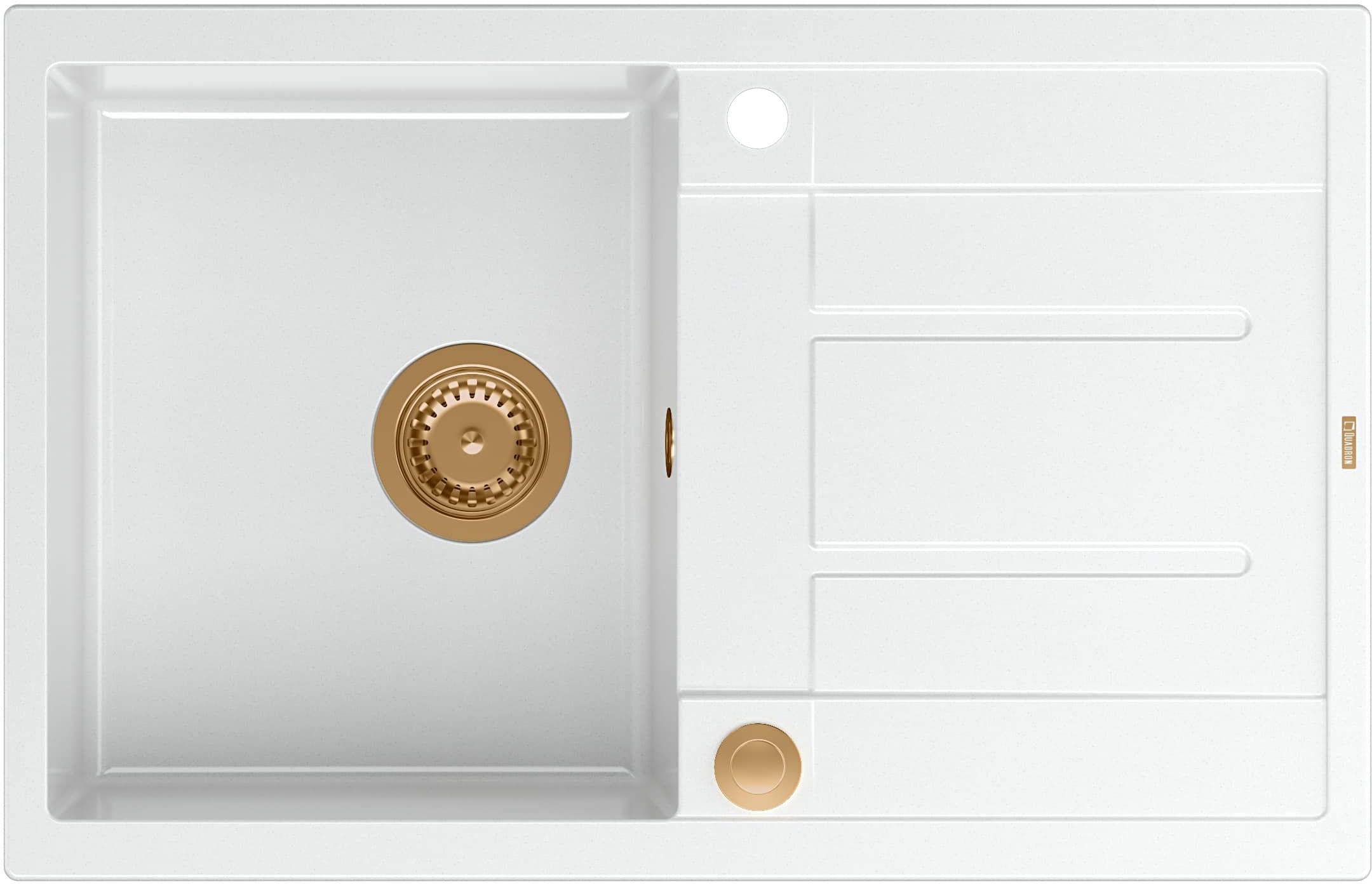 Quadron Morgan GraniteQ-Spüle 78x50 cm weiß HB8203U1-C1_P2O