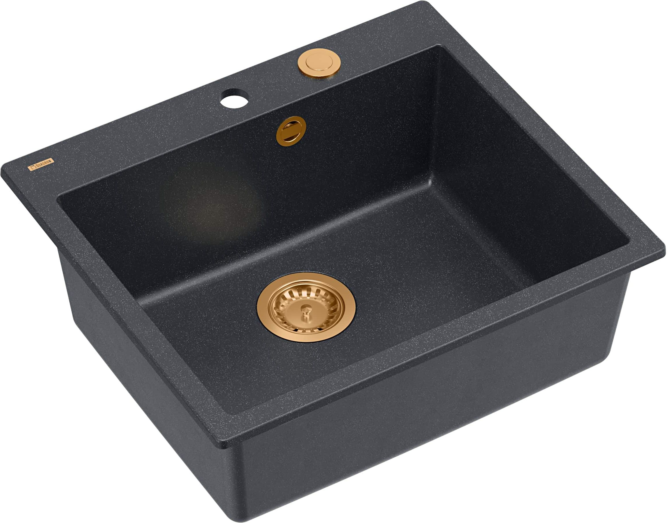 Quadron Morgan GraniteQ-Spüle 57x50 cm schwarz HB8304U8-C1_P2O