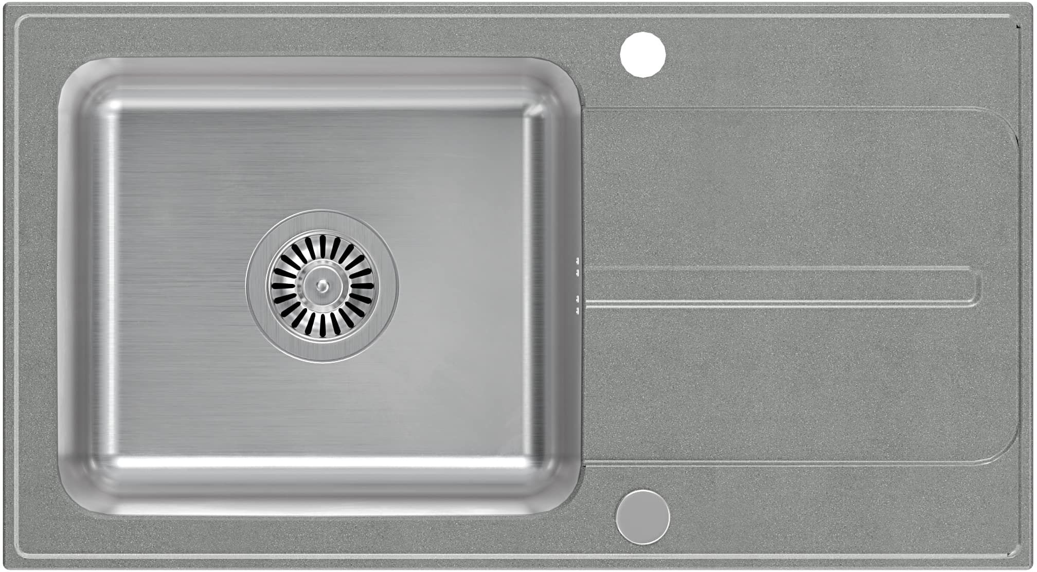 Quadron Ralph Waschbecken aus Granit und Stahl 78x43 cm grau/graphit/onyx FUS_R7843SZ