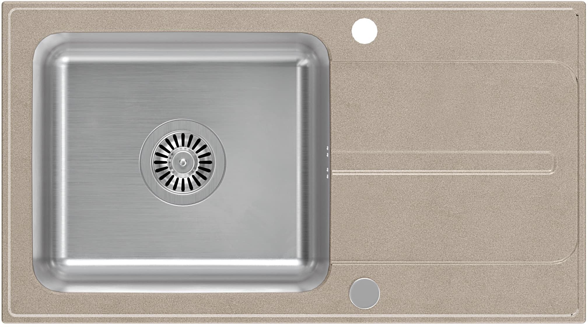 Quadron Ralph waschbecken aus granit und stahl 78x43 cm beige FUS_R7843BE