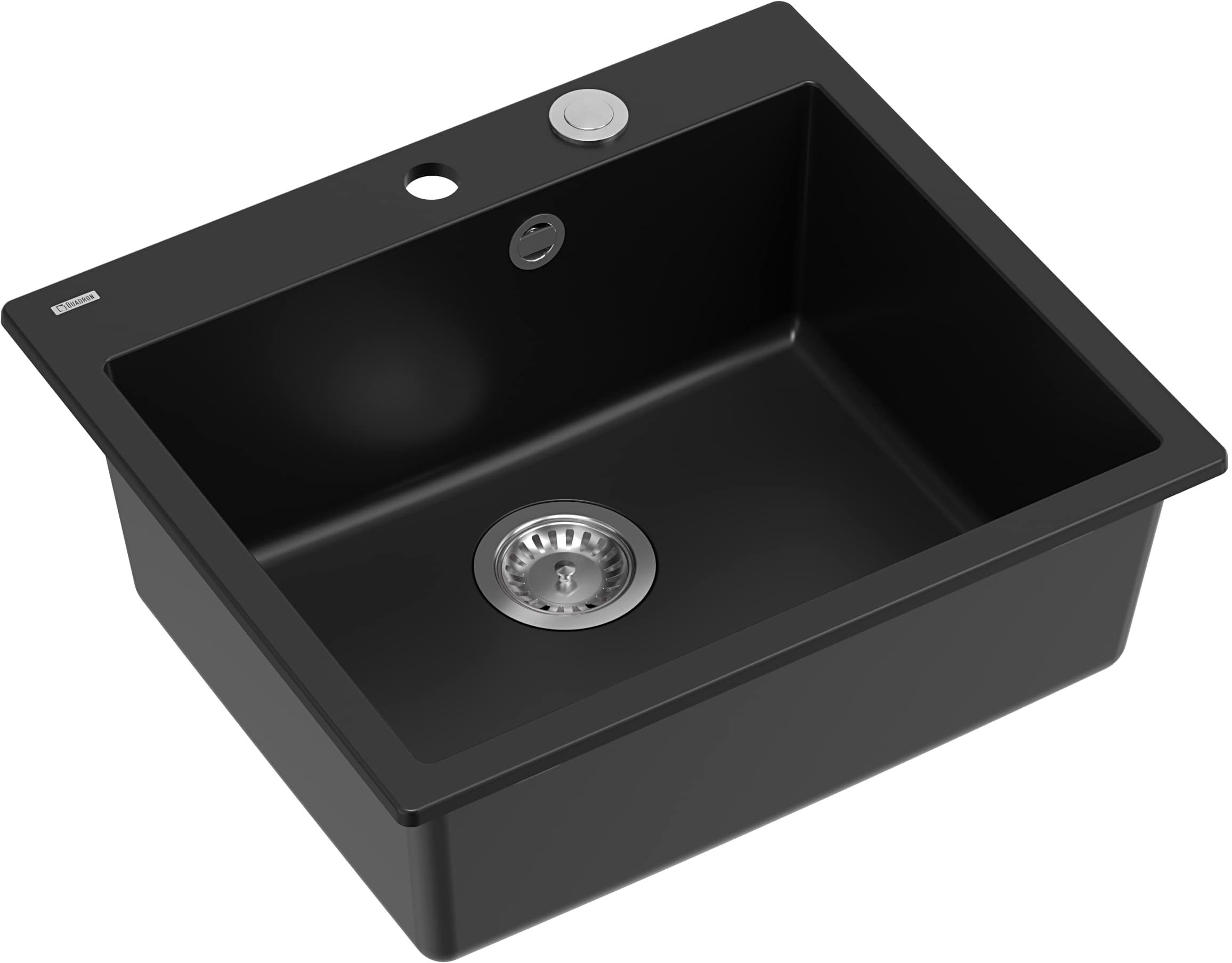Quadron Morgan GraniteQ-Spüle 57x50 cm schwarz HB8304U7-BS_P2O