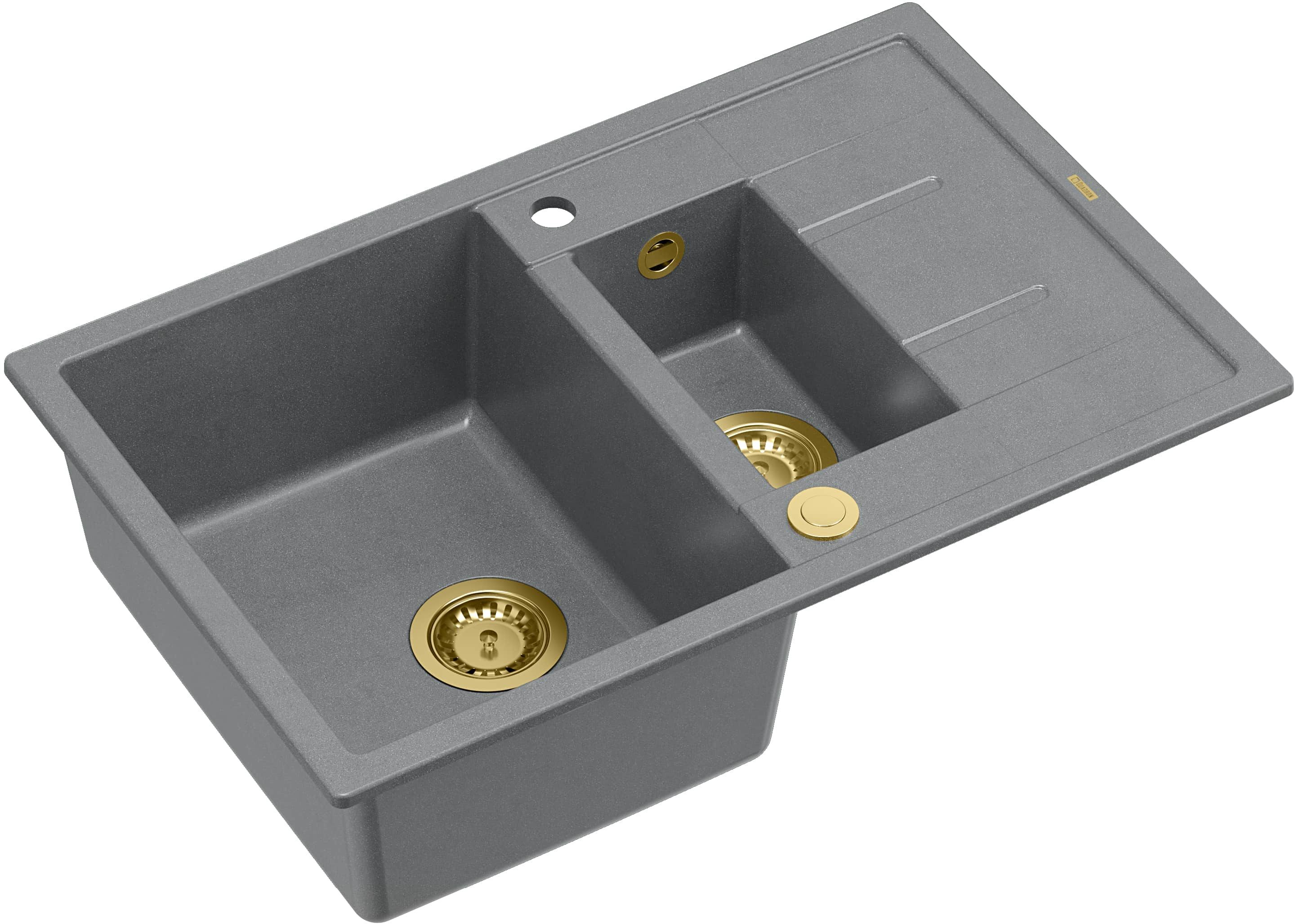 Quadron Morgan GraniteQ-Spüle 78x50 cm grau/graphit/onyx HB8224U5-G1_P2O