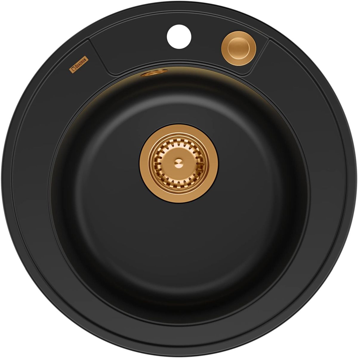 Quadron Morgan GraniteQ-Spüle 51x51 cm schwarz HB8301U7-C1_P2O