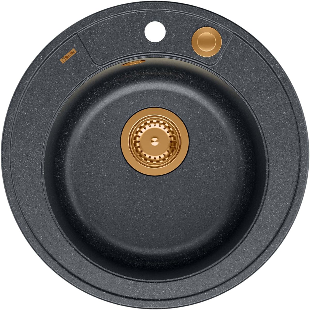 Quadron Morgan GraniteQ-Spüle 51x51 cm schwarz HB8301U8-C1_P2O