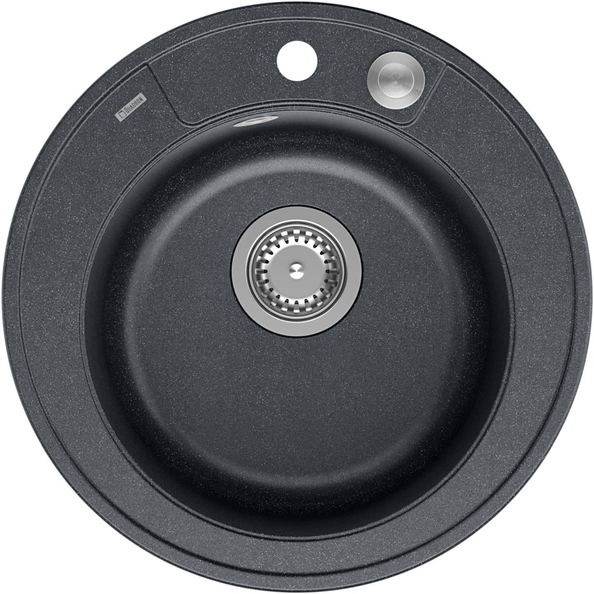 Quadron Morgan GraniteQ-Spüle 51x51 cm schwarz HB8301U8-BS_P2O