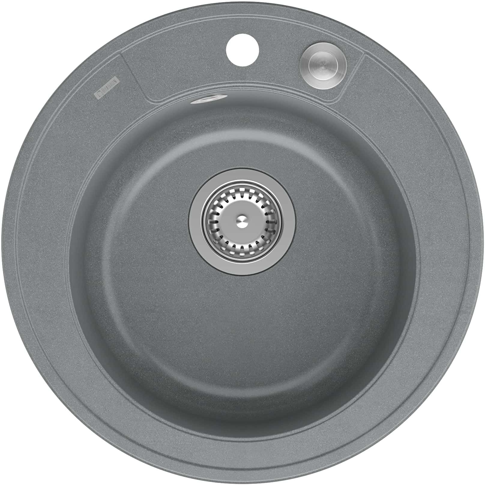 Quadron Morgan GraniteQ-Spüle 51x51 cm grau/graphit/onyx HB8301U5-BS_P2O