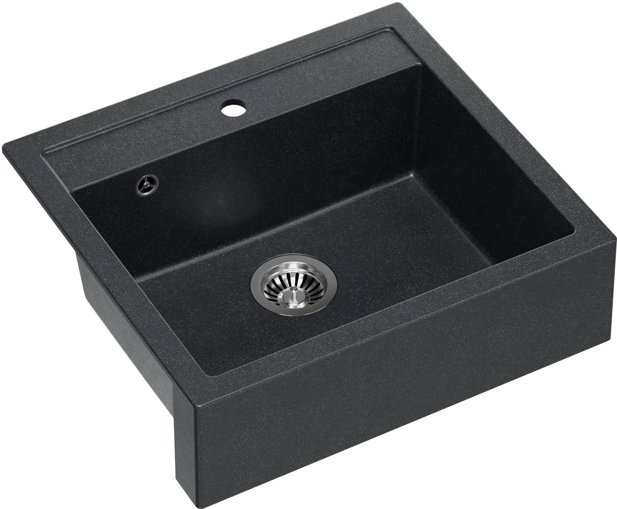 Quadron Bill GraniteQ-Spüle 59.5x54 cm schwarz HCQB6054U8_BS