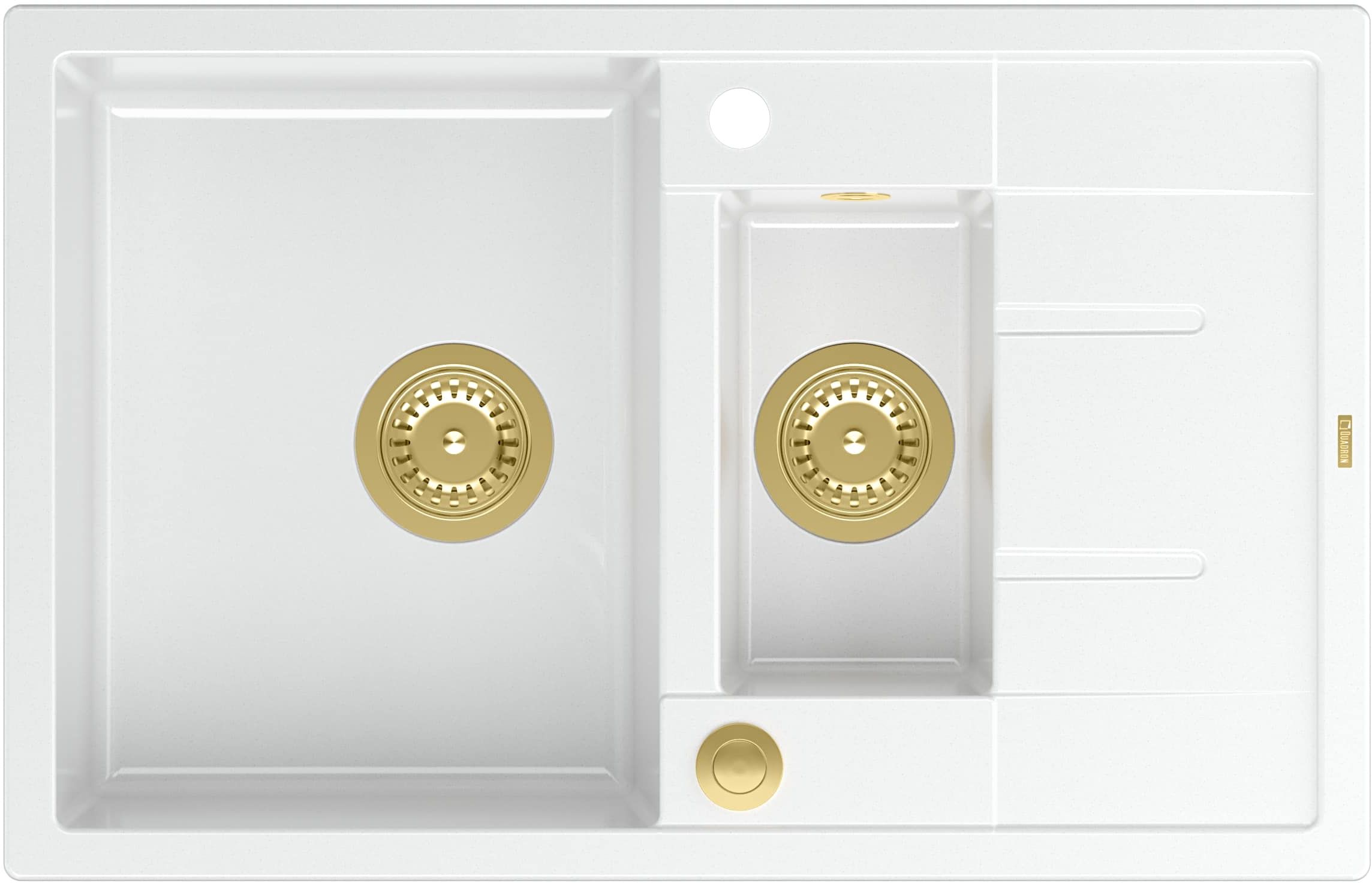 Quadron Morgan GraniteQ-Spüle 78x50 cm weiß HB8224U1-G1_P2O