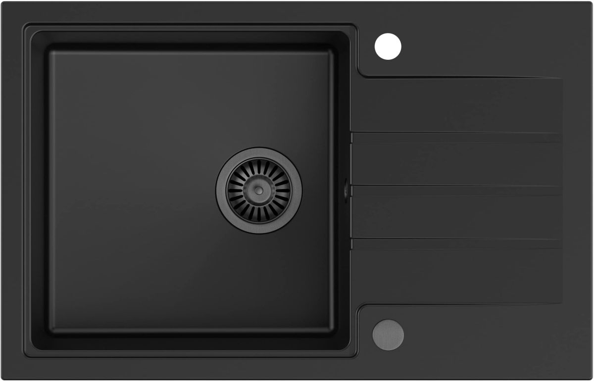 Quadron Peter GraniteQ-Spüle 78x50 cm schwarz HCQP7850BLM_PC