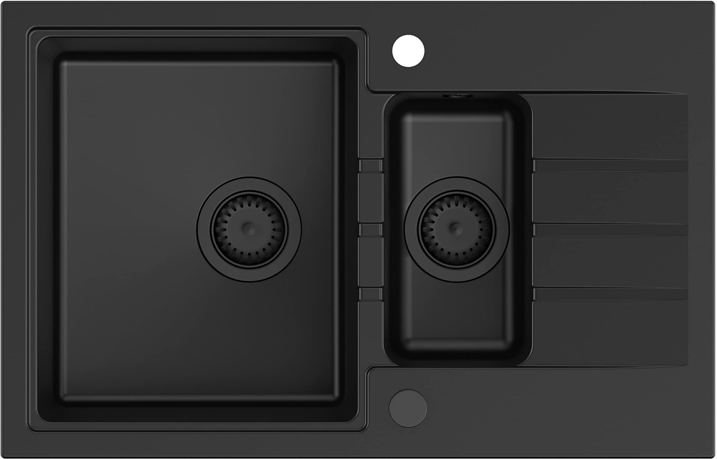 Quadron Peter GraniteQ-Spüle 78x50 cm schwarz HCQP57850BLM_PC