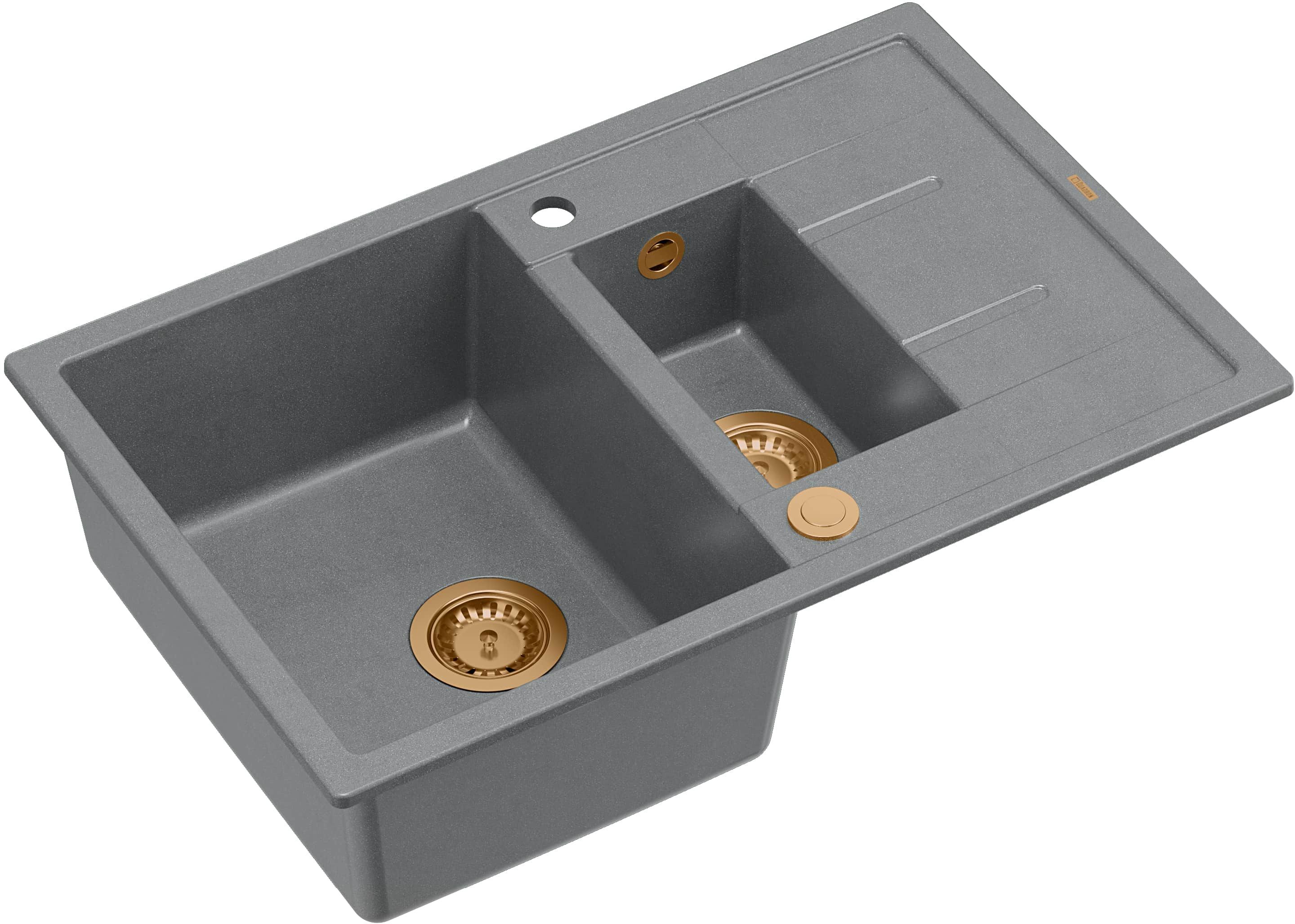 Quadron Morgan GraniteQ-Spüle 78x50 cm grau/graphit/onyx HB8224U5-C1_P2O