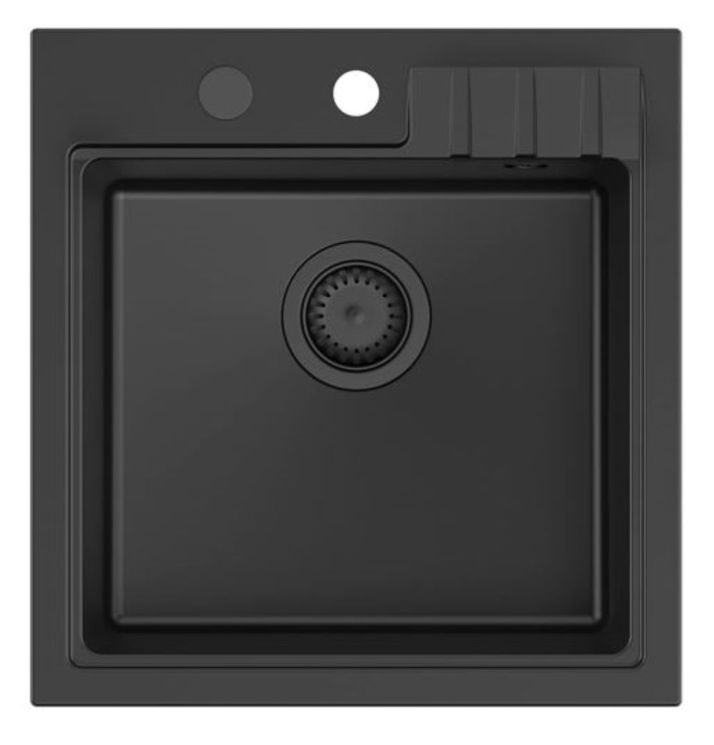 Quadron Peter GraniteQ-Spüle 50x52 cm schwarz HCQP5052BLM_PC