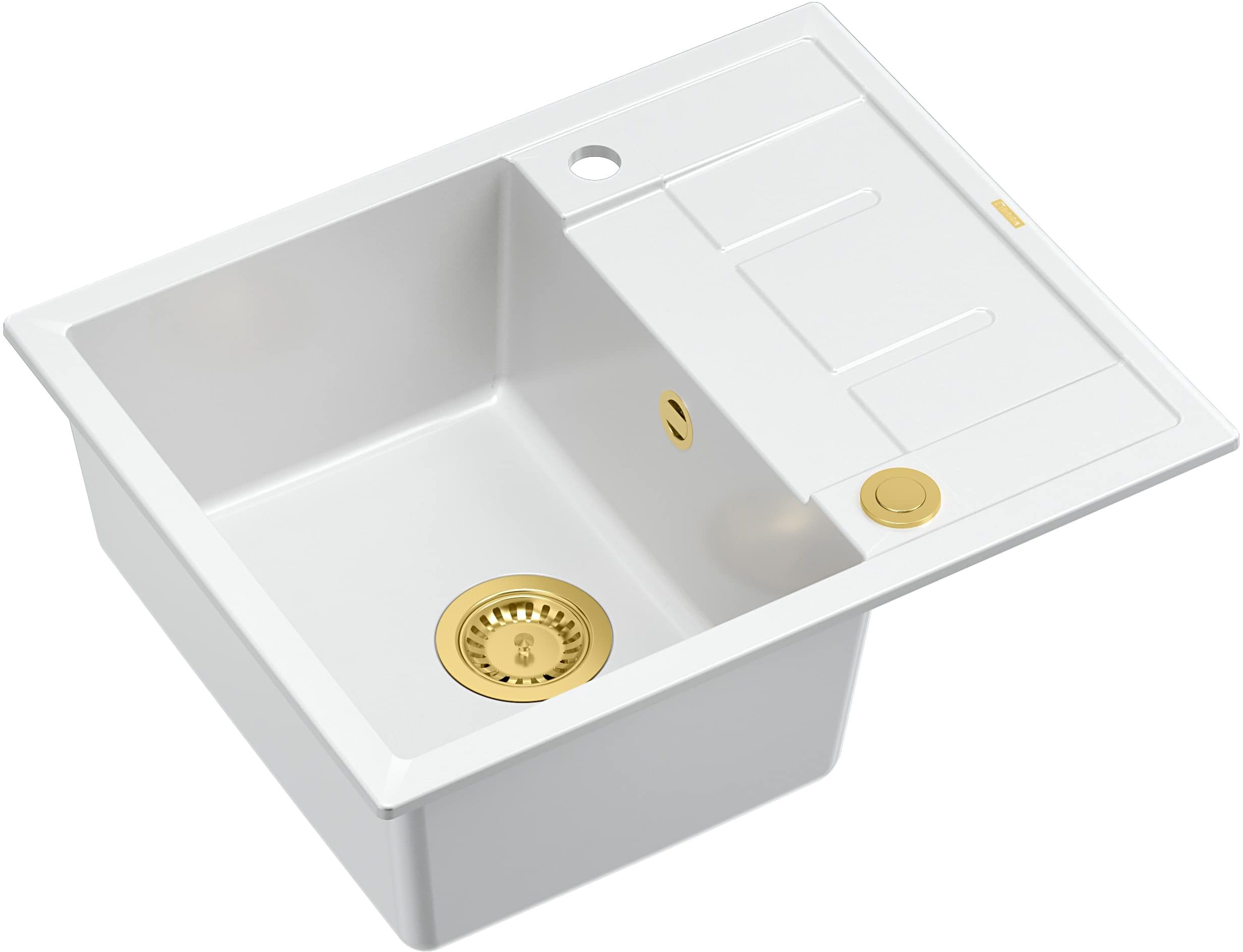 Quadron Morgan GraniteQ-Spüle 62x50 cm weiß HB8210U1-G1_P2O