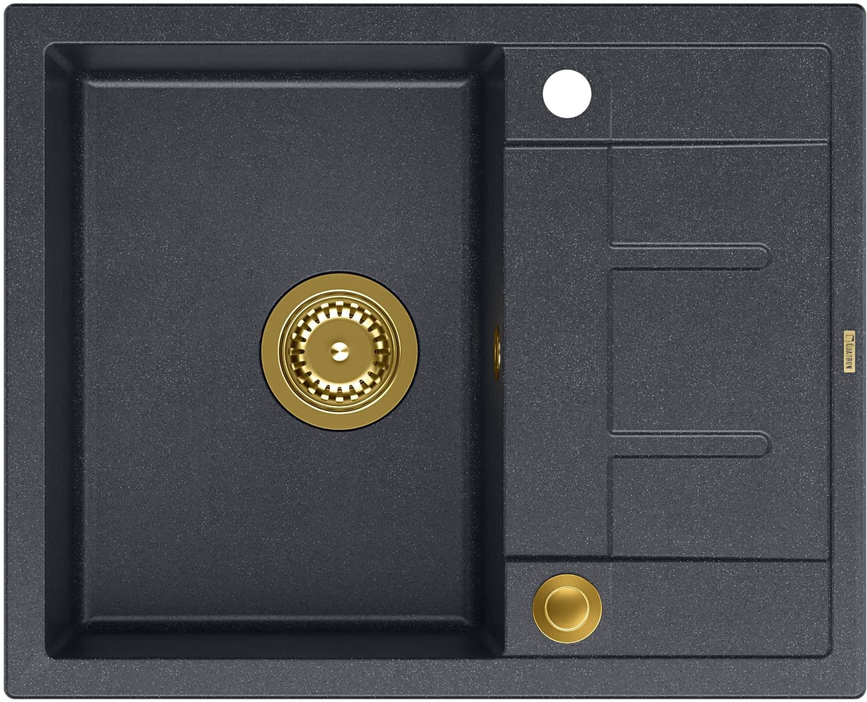 Quadron Morgan GraniteQ-Spüle 62x50 cm schwarz HB8210U8-G1_P2O